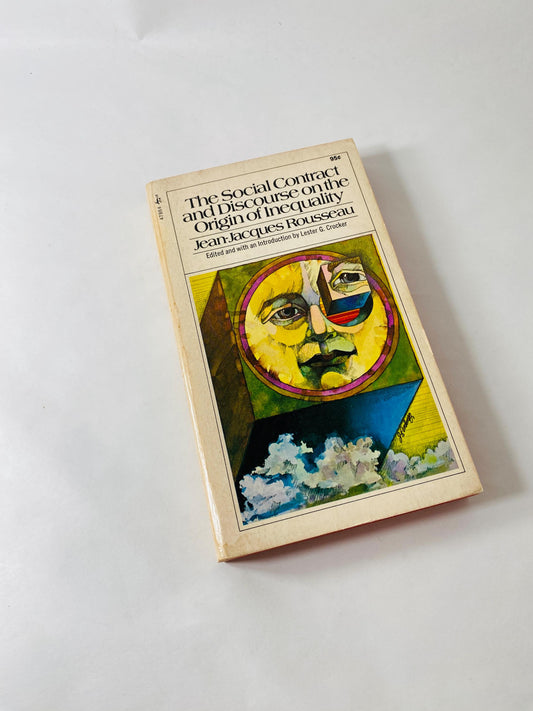 Jean Jacques Rousseau vintage paperback book political philosophy circa 1964 Social Contract and Discourse Inequality Among Mankind