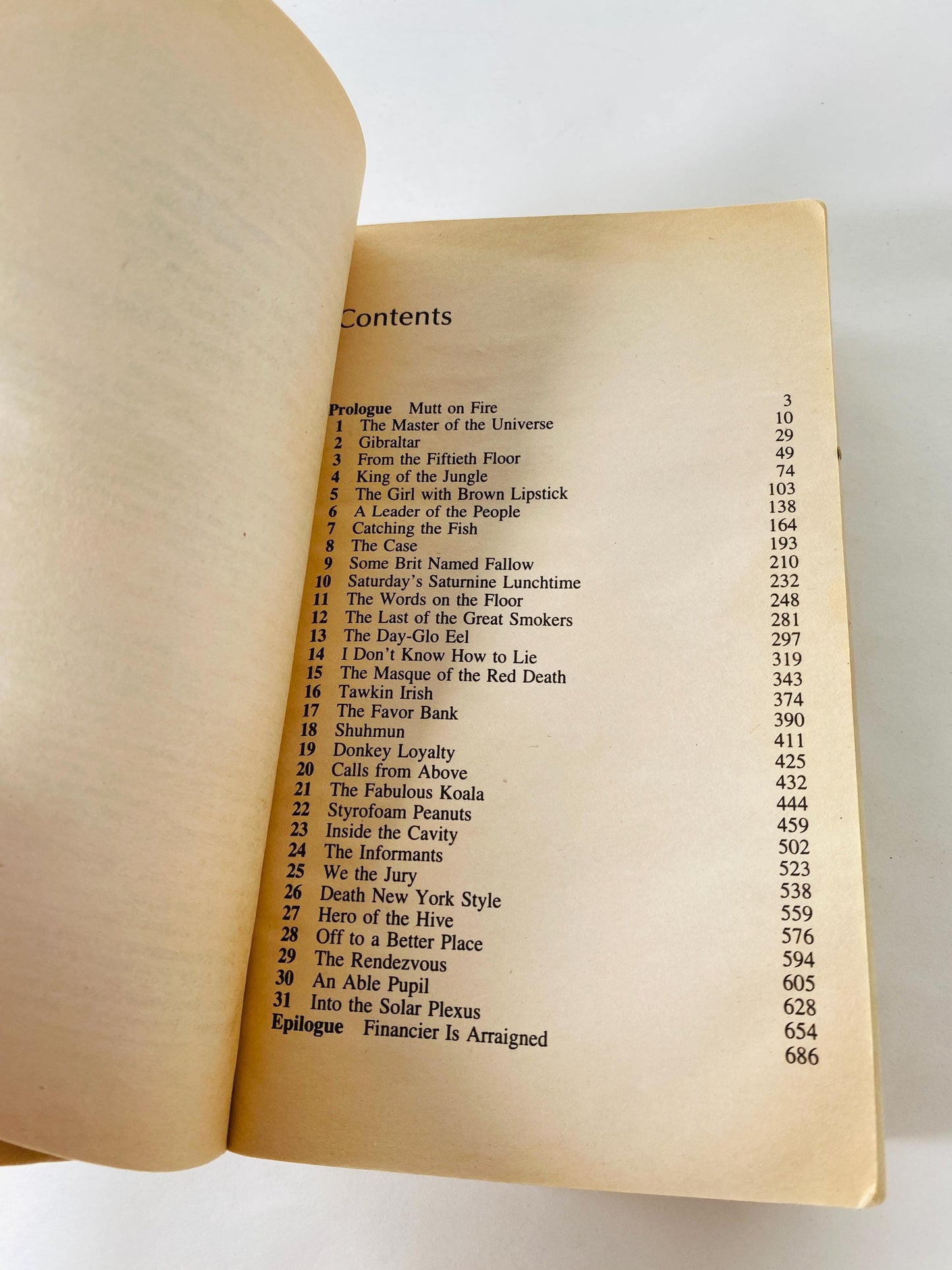 Bonfire of the Vanities by Tom Wolfe vintage paperback book EARLY PRINTING circa 1988 Racism, social class, politics and greed in 1980s