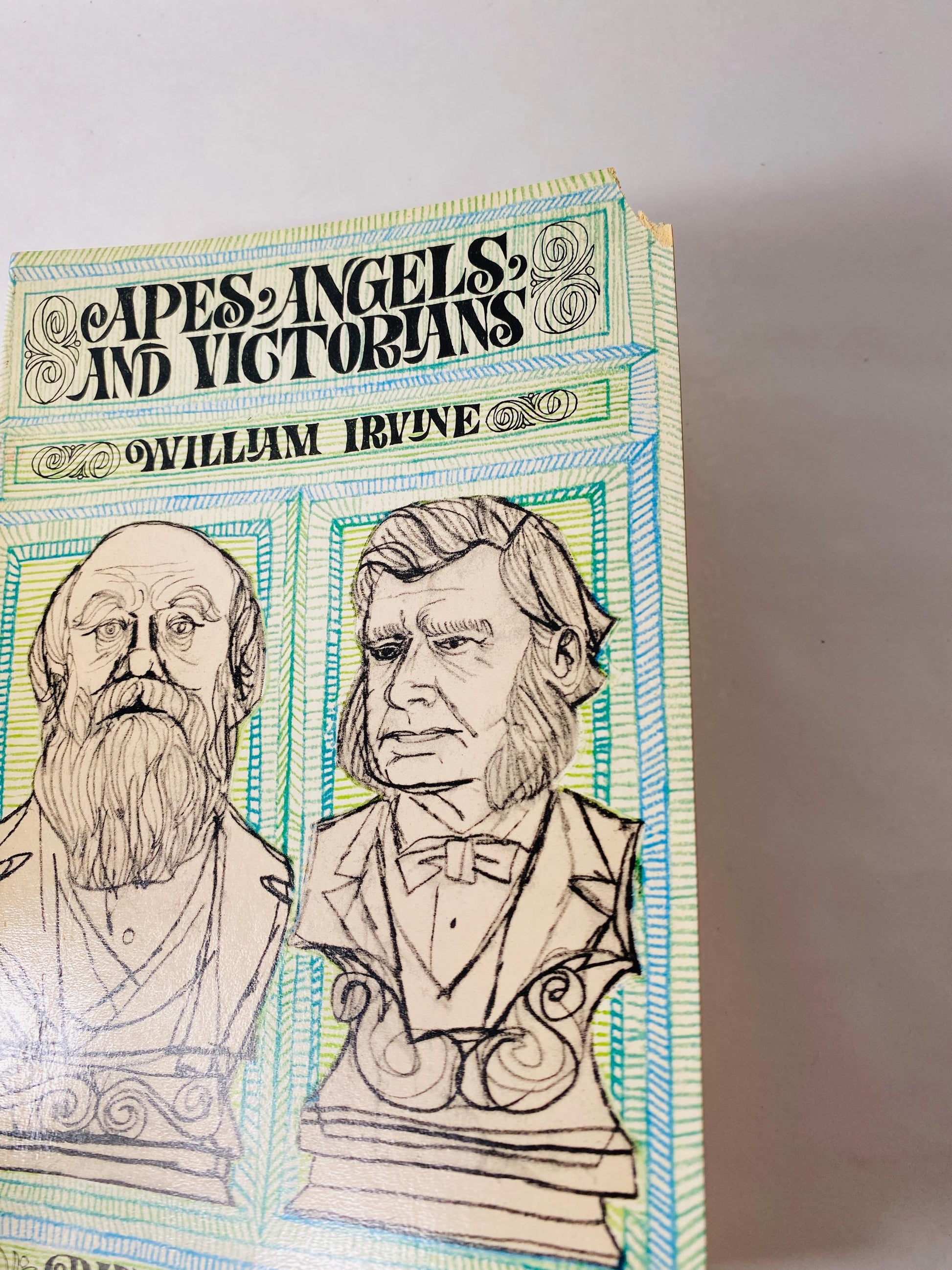 Apes, Angels, & Victorians vintage paperback book about Darwin, Huxley, and Evolution by William Irvine circa 1963
