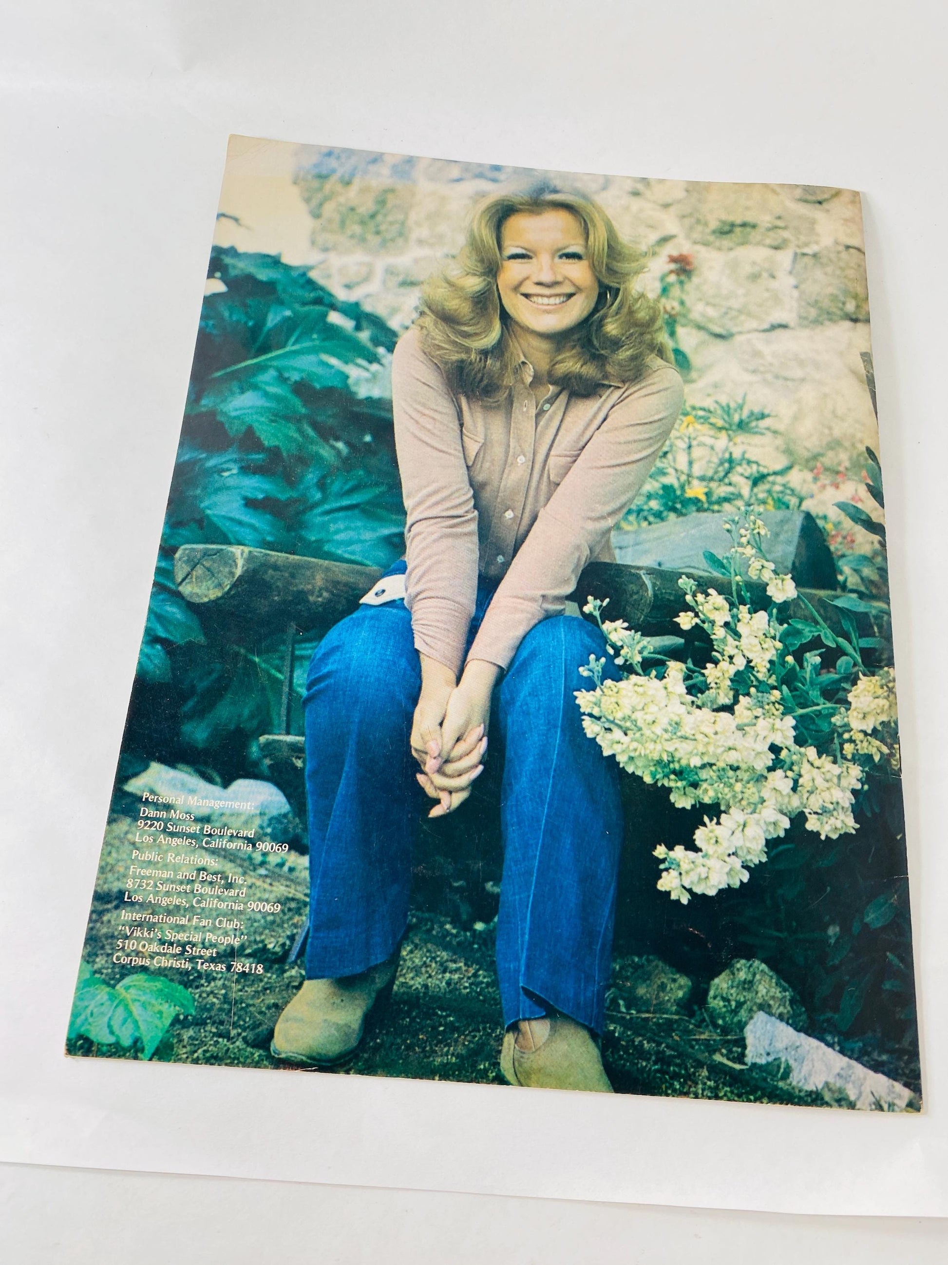 Vintage Vikki Carr Souvenir Program, Signed Autographed Cover, 1970s Music Memorabilia, Fan Club Booklet