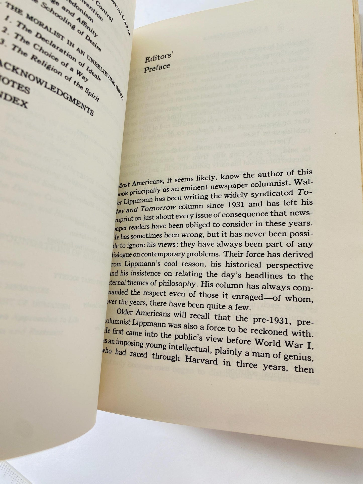 Preface to Morals Walter Lippmann 1964 vintage paperback book Philosophy Morality Ethics Book