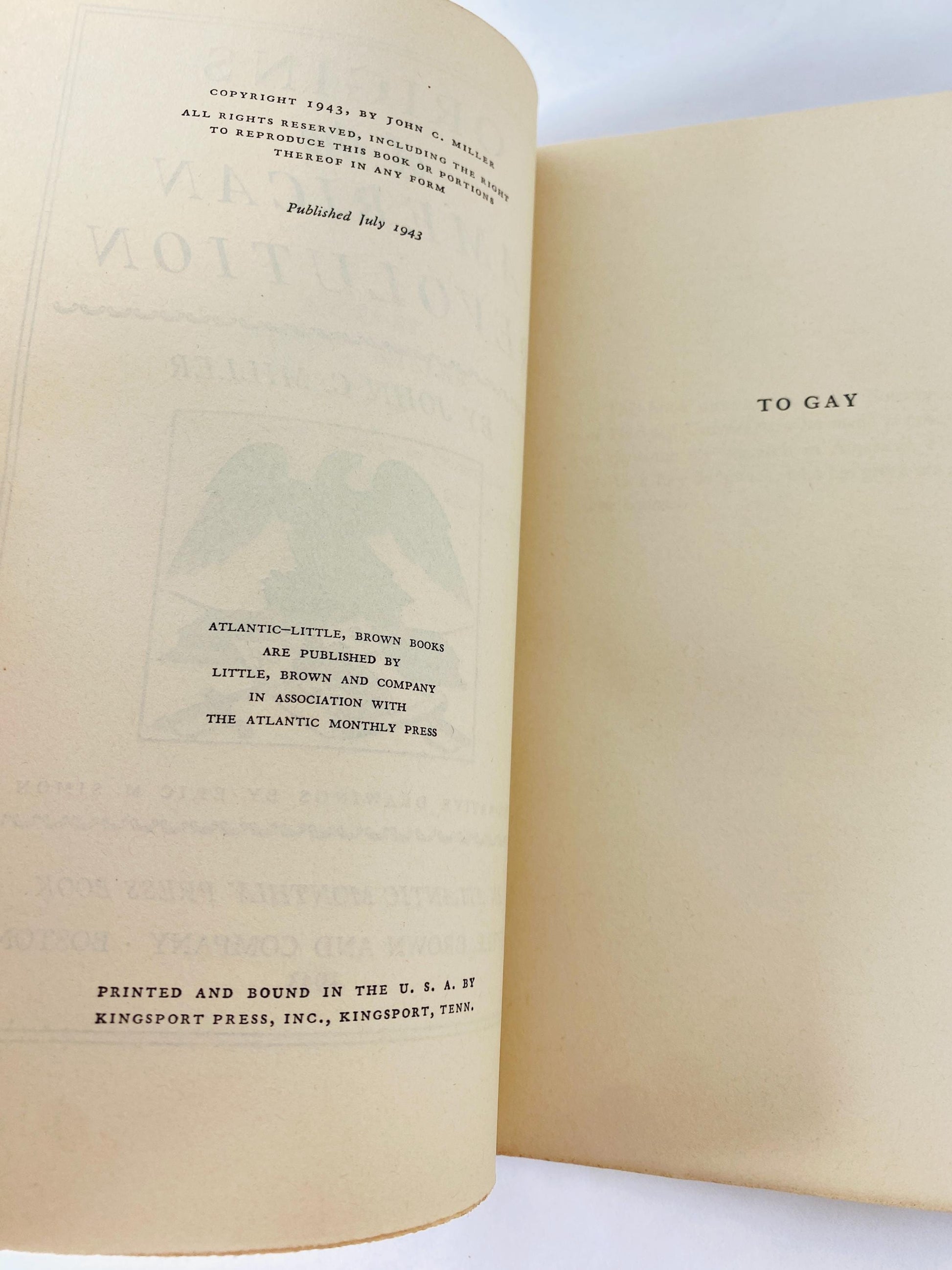 1943 Origins of the American Revolution vintage book by John Miller American Founding Father Revolutionary, political activist, philosophy