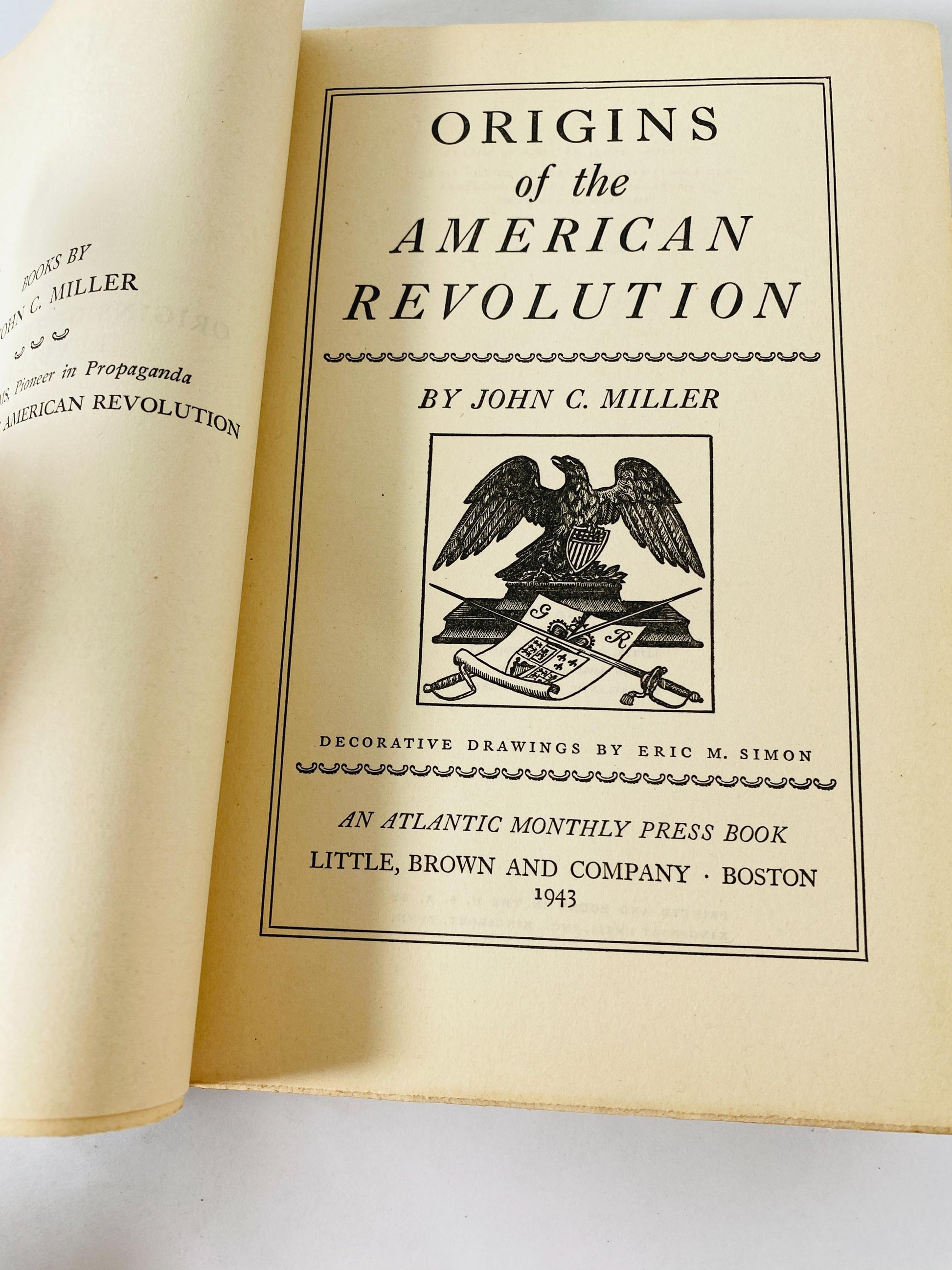 1943 Origins of the American Revolution vintage book by John Miller American Founding Father Revolutionary, political activist, philosophy