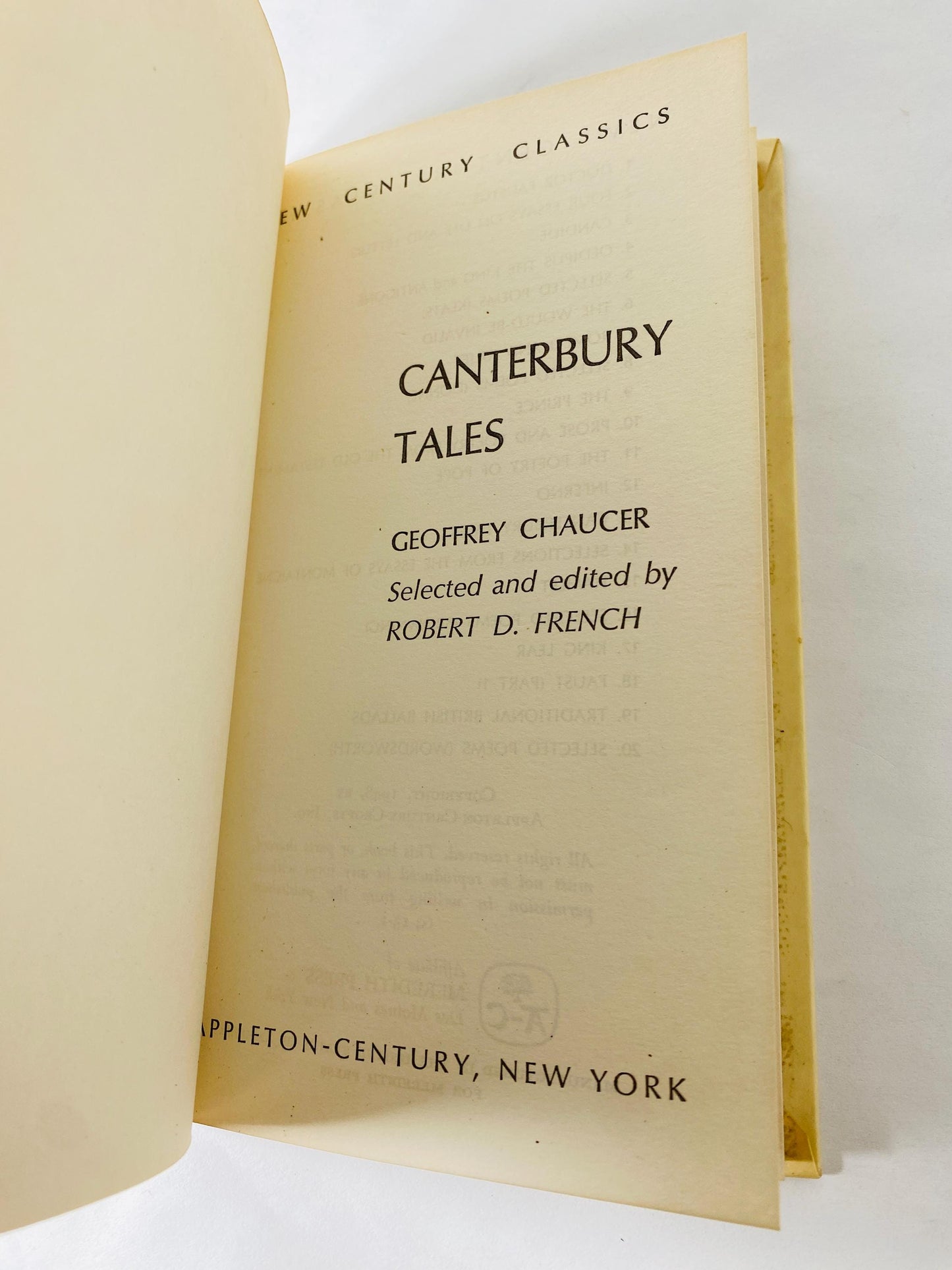 Chaucer's Canterbury Tales Vintage hardback book circa 1948