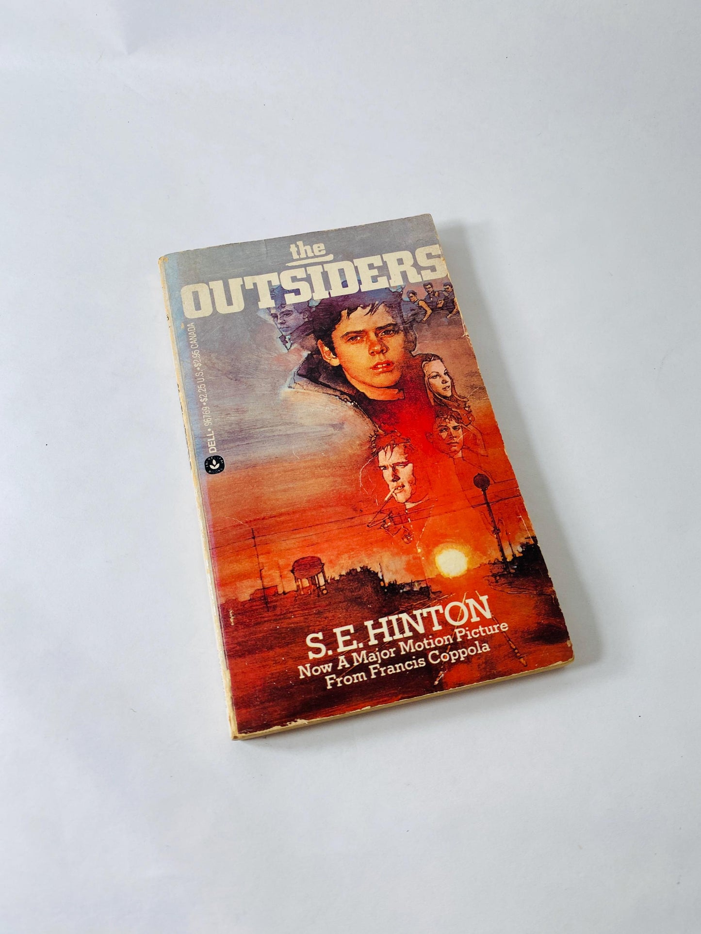 1984 The Outsiders by SE Hinton. Vintage paperback book. Basis for the Francis Ford Coppola film. Stocking Stuffer gift