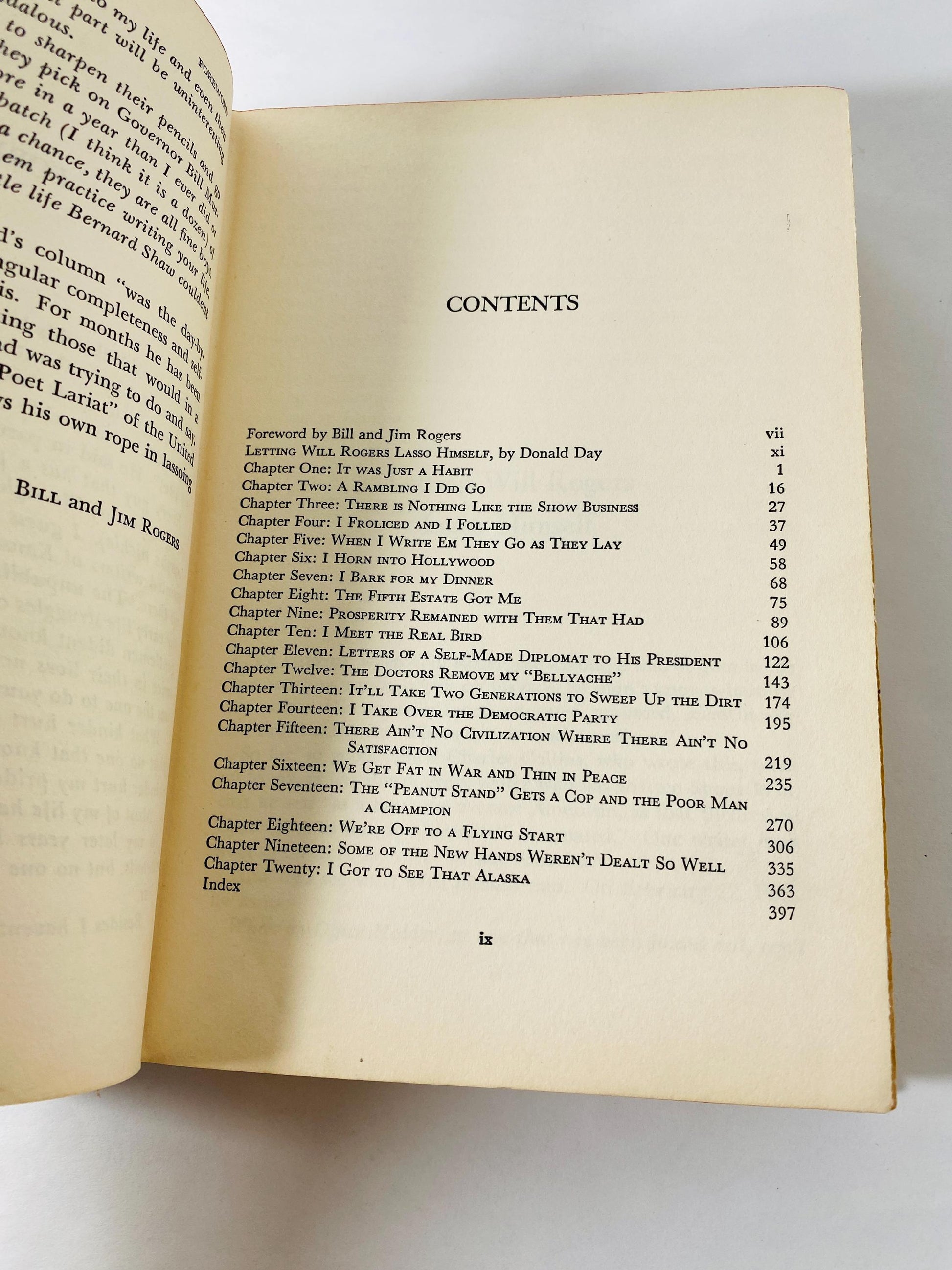 1949 Autobiography of Will Rogers vintage book by Donald Day Humorist Cowboy Philosopher