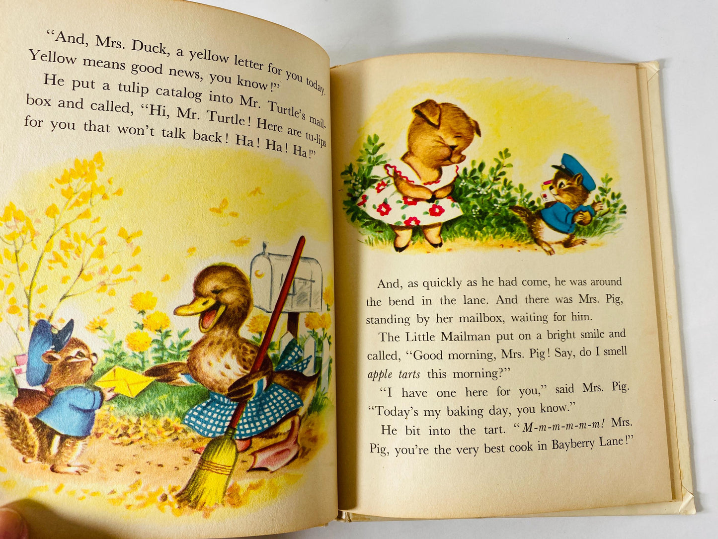 1952 Little Mailman of Bayberry Lane Vintage Rand McNally Book Tip Top Elf children's book by Ian Munn illustrated Elizabeth Webbe squirrel