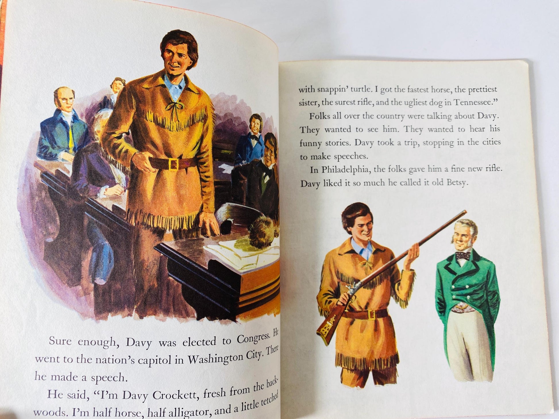 Davy Crockett vintage Little Golden Book circa 1955 Walt Disney
