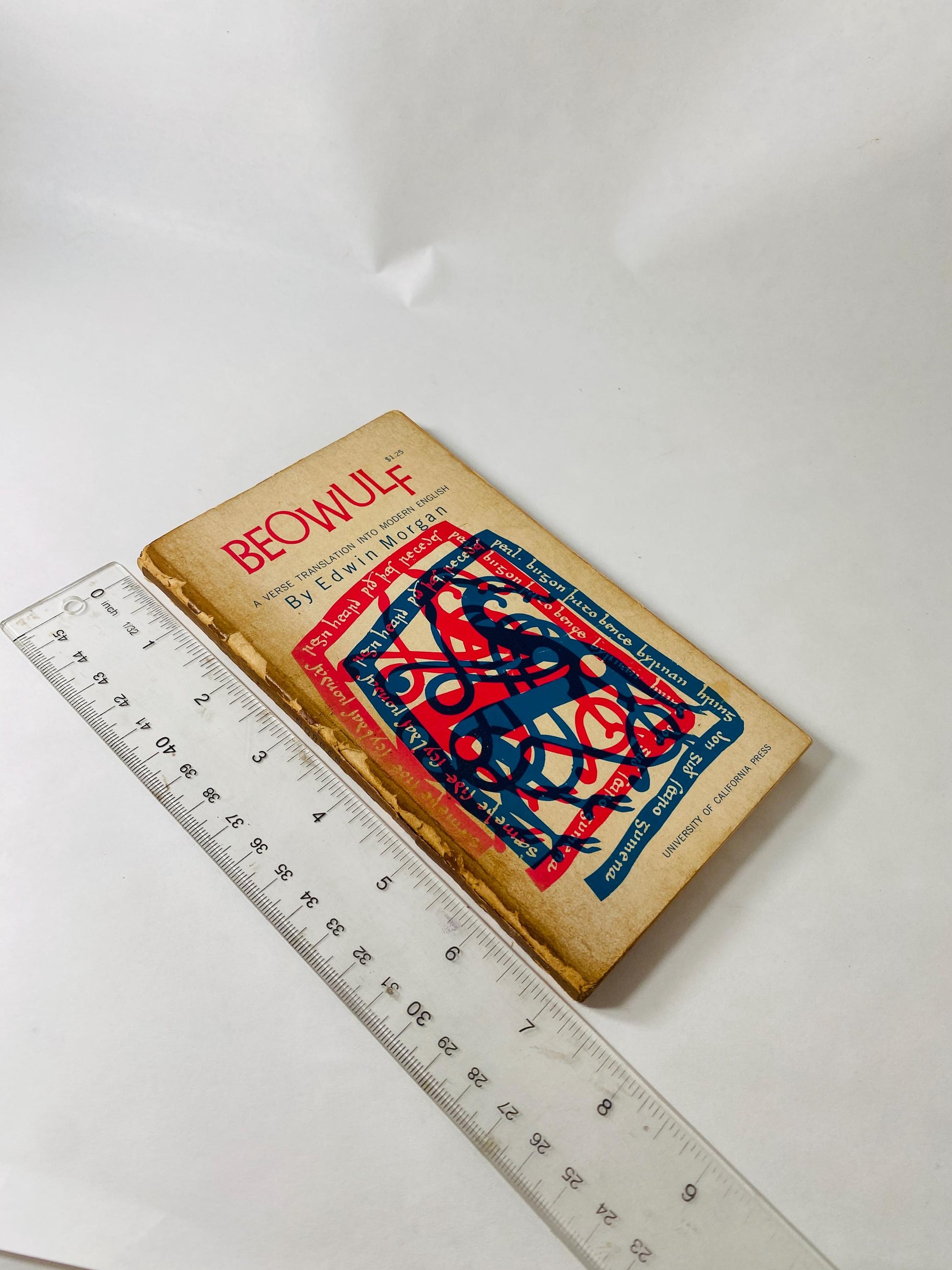 Beowulf vintage paperback book Anglo Saxon classic translated by Edwin Morgan circa 1962