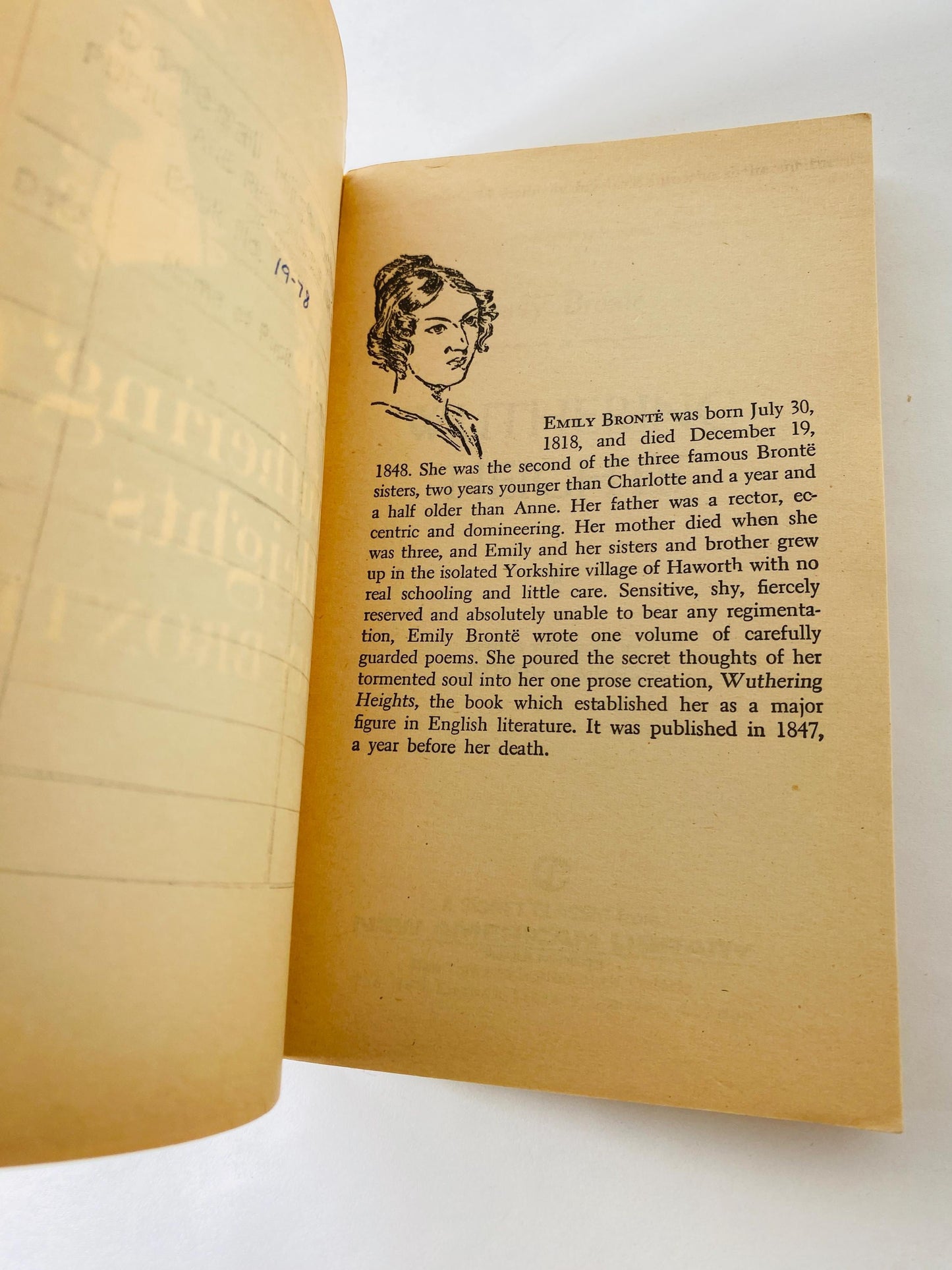 1959 Wuthering Heights by Emily Bronte vintage New American Library paperback book Greatest Love story ever told! Cathy Heathcliff.