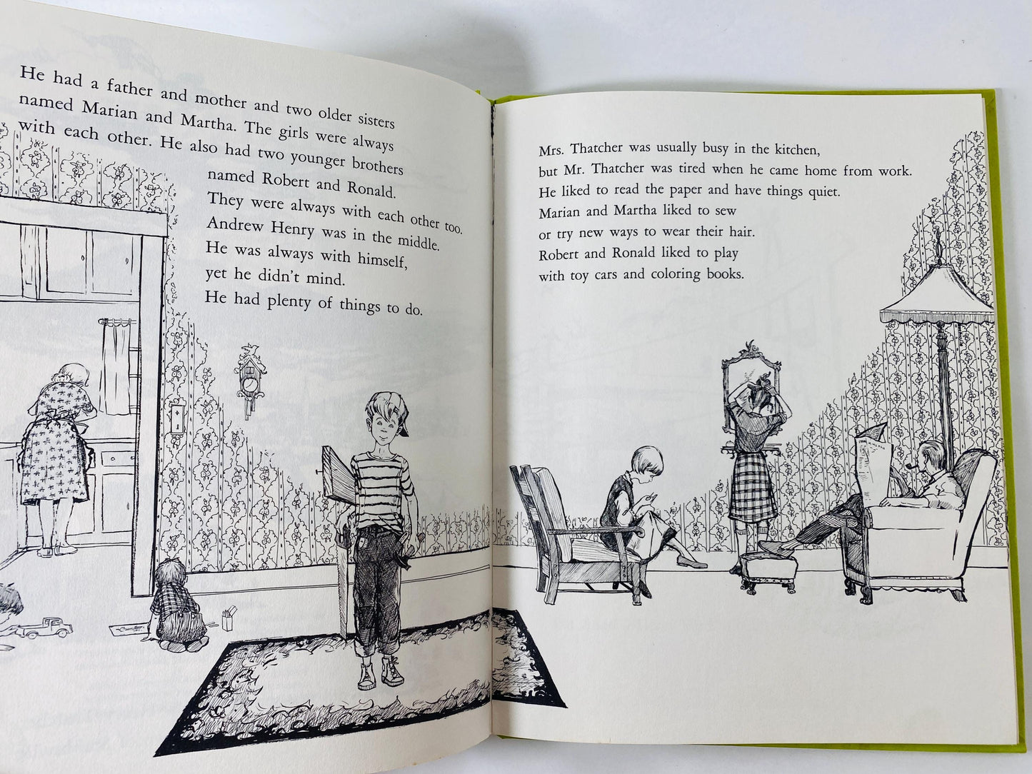 Andrew Henry's Meadow Vintage children's book by Doris Burn circa 1965 about a middle child inventor who runs away to build his own home