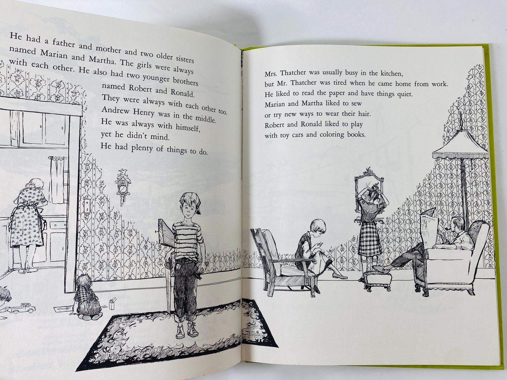 Andrew Henry's Meadow Vintage children's book by Doris Burn circa 1965 about a middle child inventor who runs away to build his own home