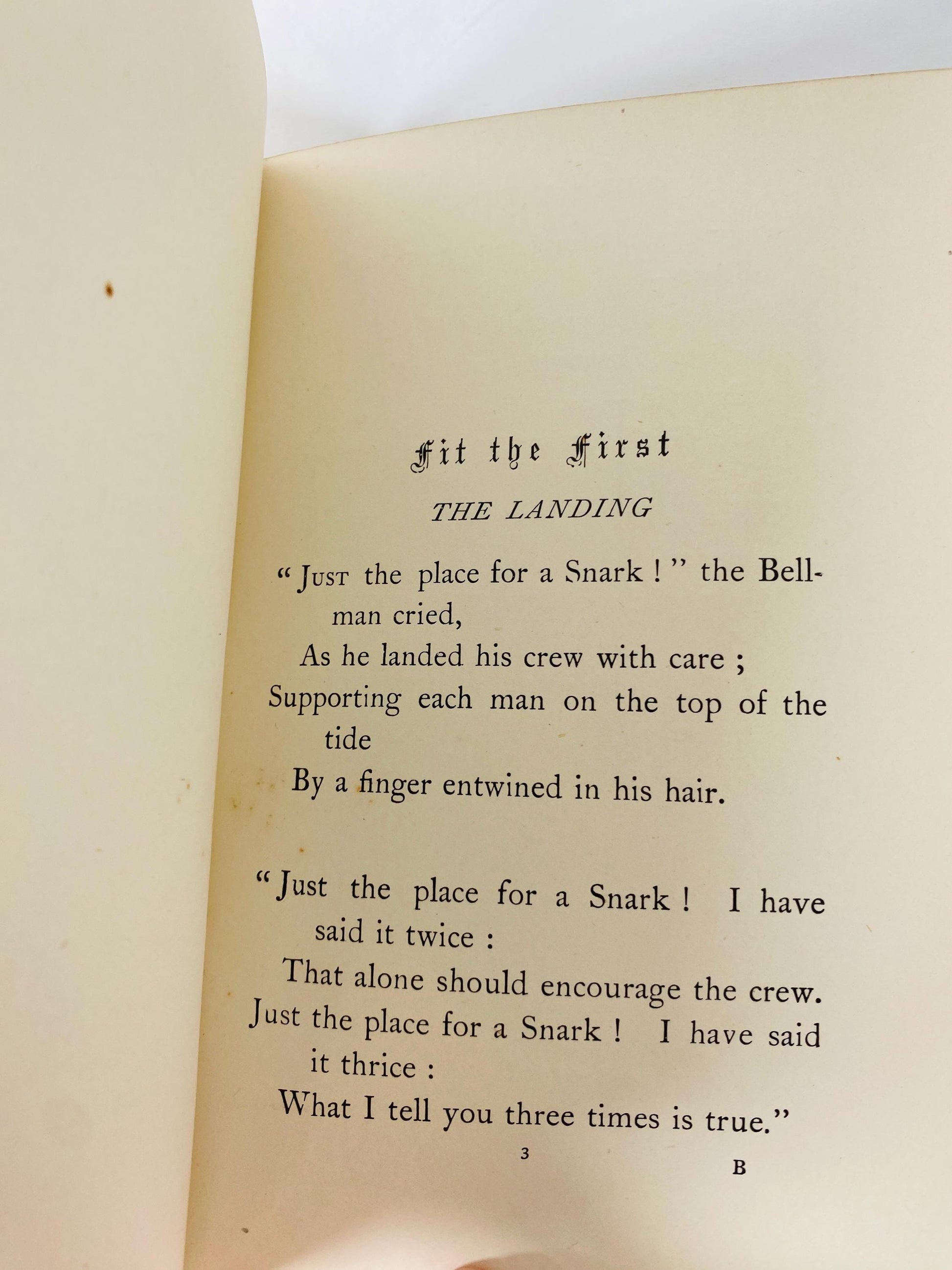 1931 Hunting of the Snark vintage book by Lewis Carroll author of Alice's Adventures in Wonderland illustrated by Henry Holiday