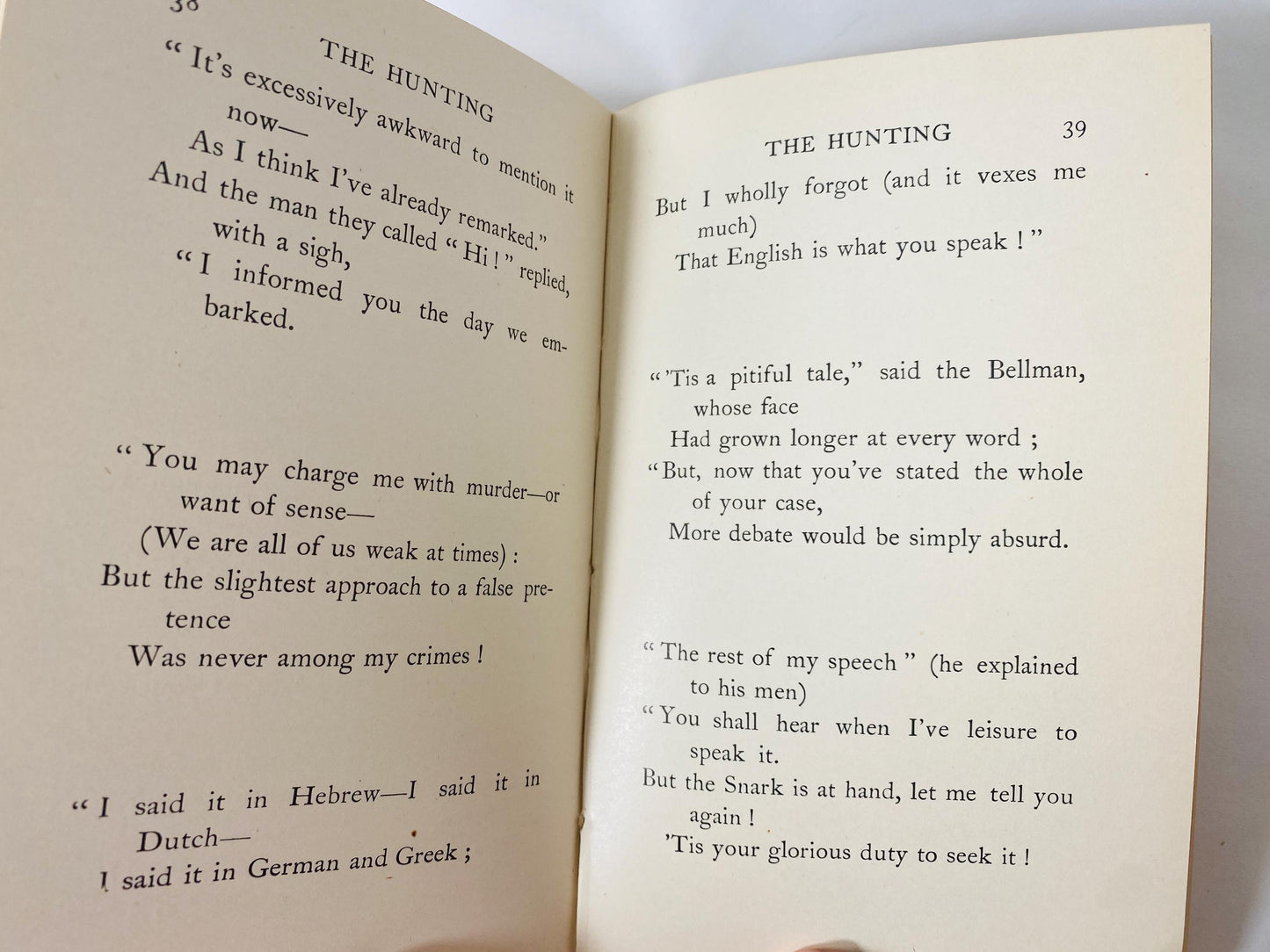1931 Hunting of the Snark vintage book by Lewis Carroll author of Alice's Adventures in Wonderland illustrated by Henry Holiday
