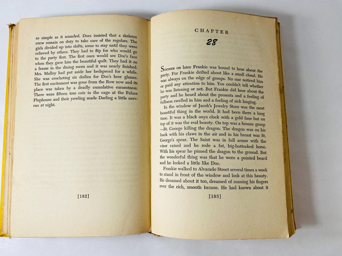 1945 John Steinbeck Cannery Row EARLY PRINTING vintage book about marginalized residents in the canning district during the Great Depression