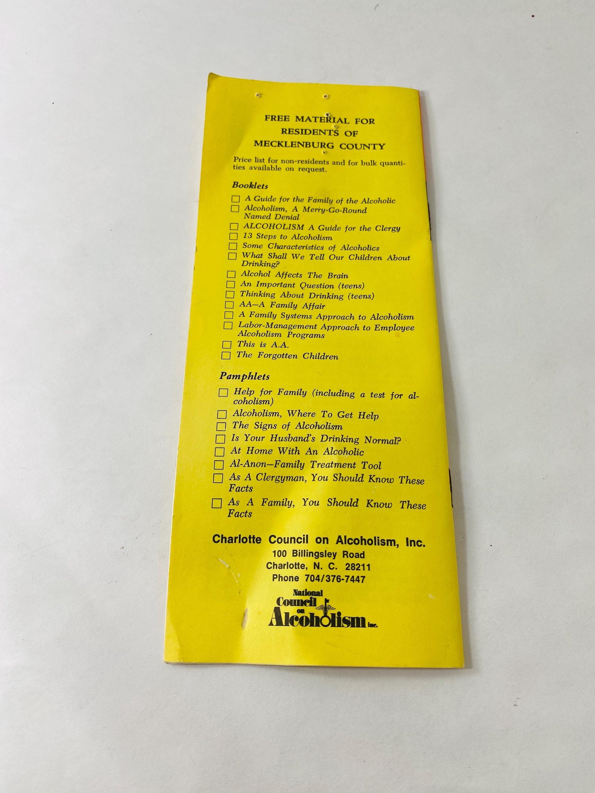 Vintage Alcoholism A Merry-Go-Round Named Denial Booklet by Rev Joseph L Kellermann Recovery AA Al-Anon Pamphlet circa 1987
