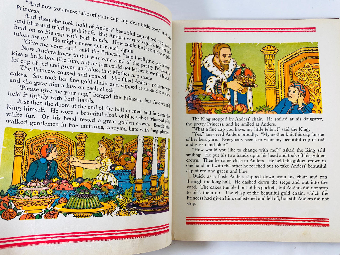 1934 Folk Tales Children Love LARGE vintage Platt & Munk book by Watty Piper Illustrated Children's Book Fairy Tales