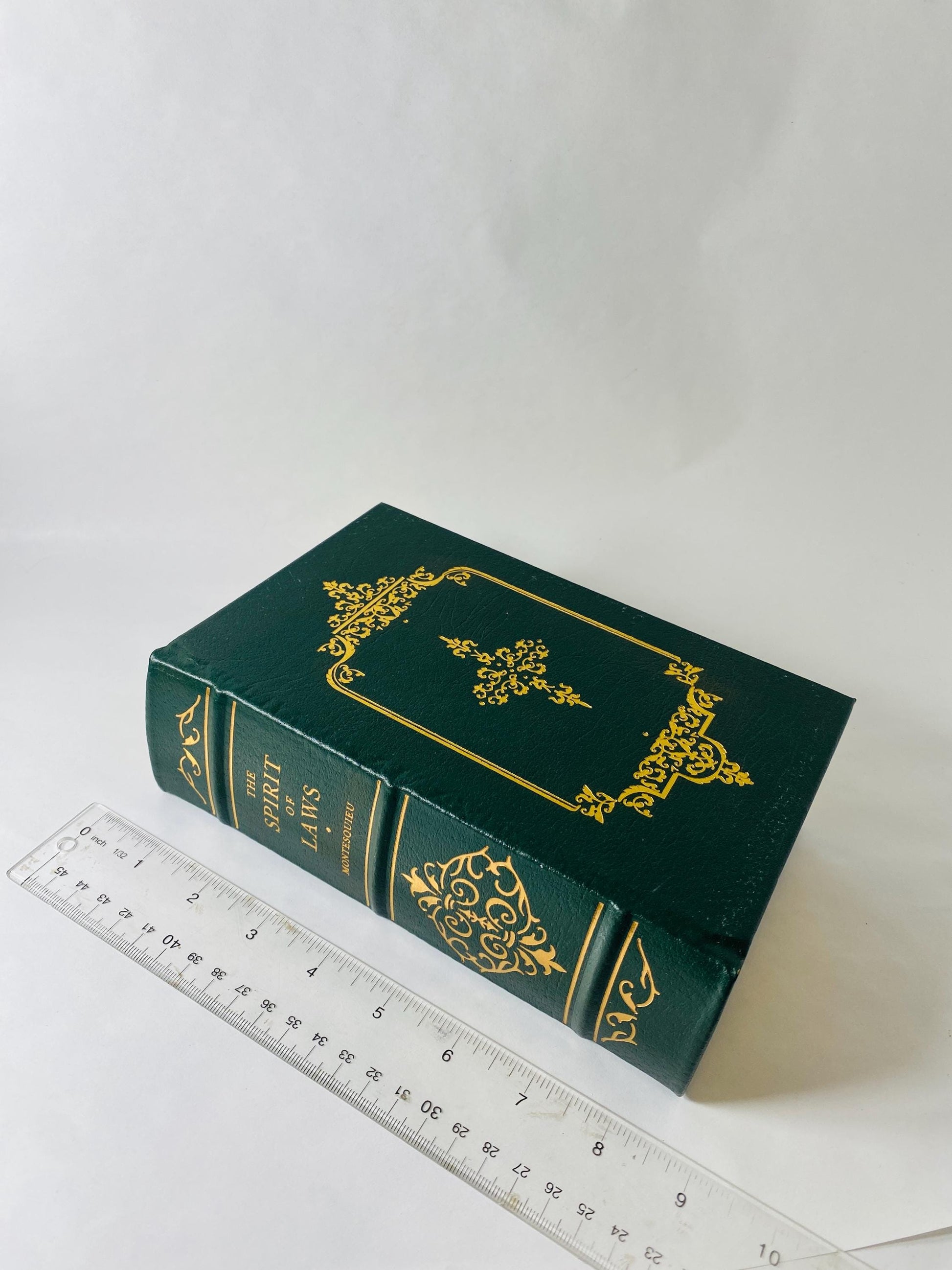 Spirit of Laws by Baron de Montesquieu Vintage leather book law school graduation gift office decor criminal defense attorney litigator