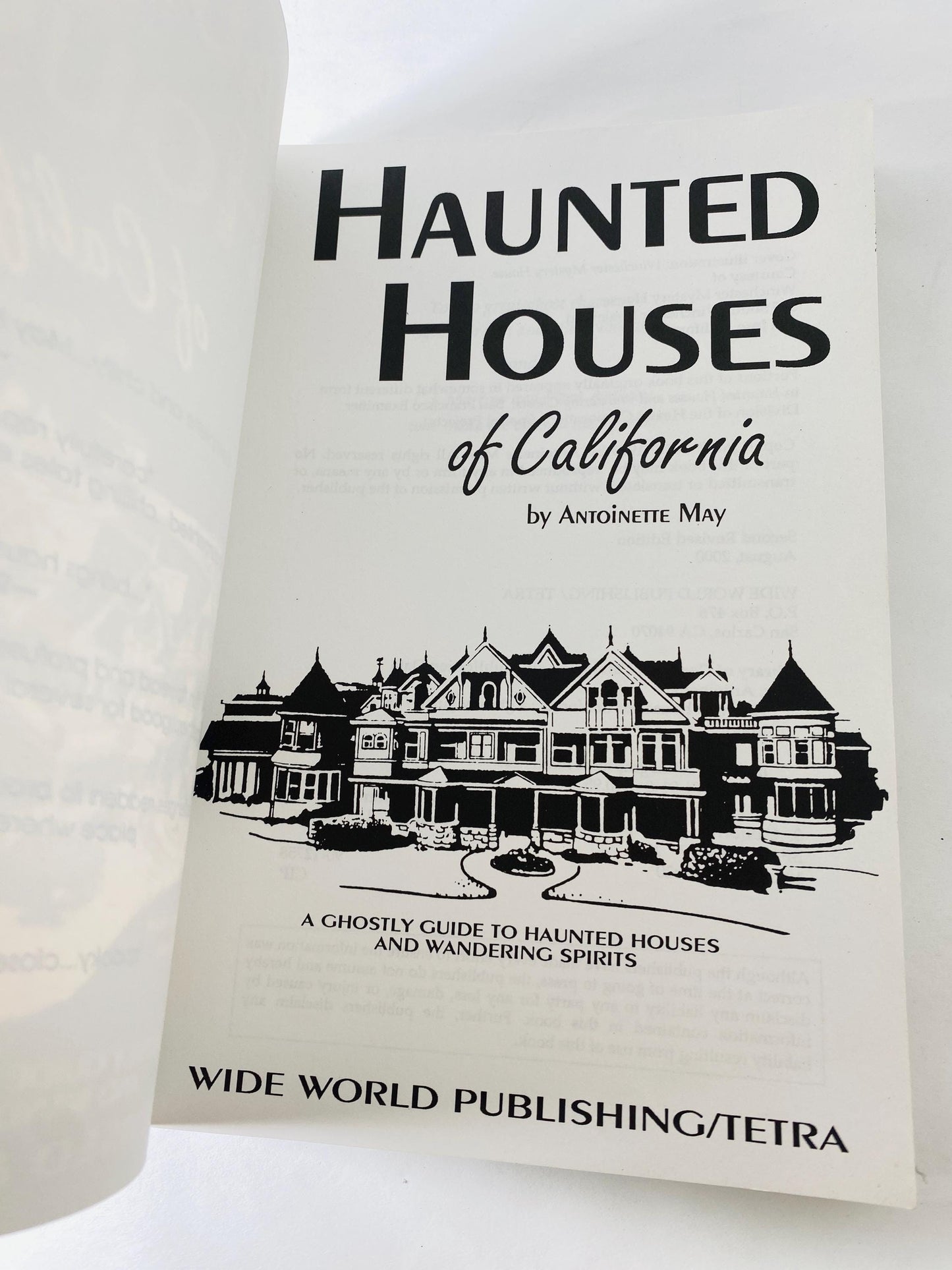 Haunted Houses of California vintage paperback book by by Antoinette circa 2000 occultGhost Stories Paranormal Travel Guide