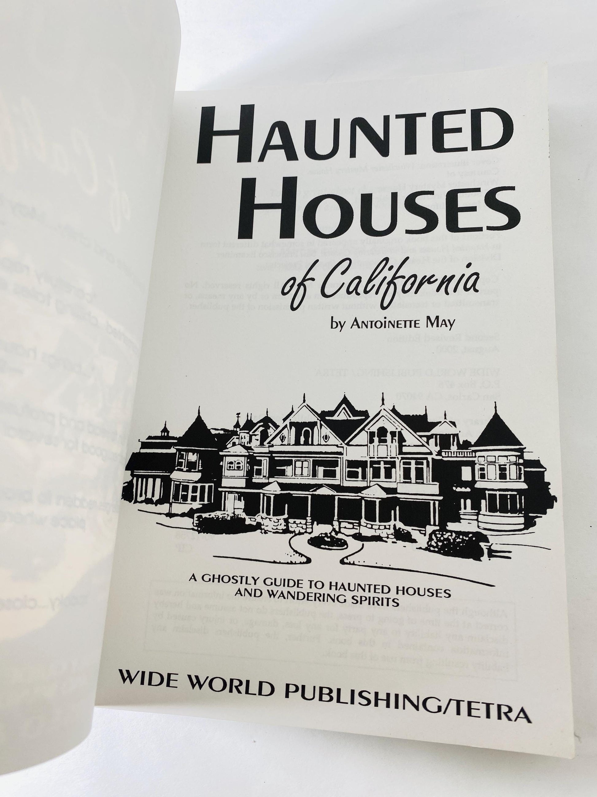 Haunted Houses of California vintage paperback book by by Antoinette circa 2000 occultGhost Stories Paranormal Travel Guide