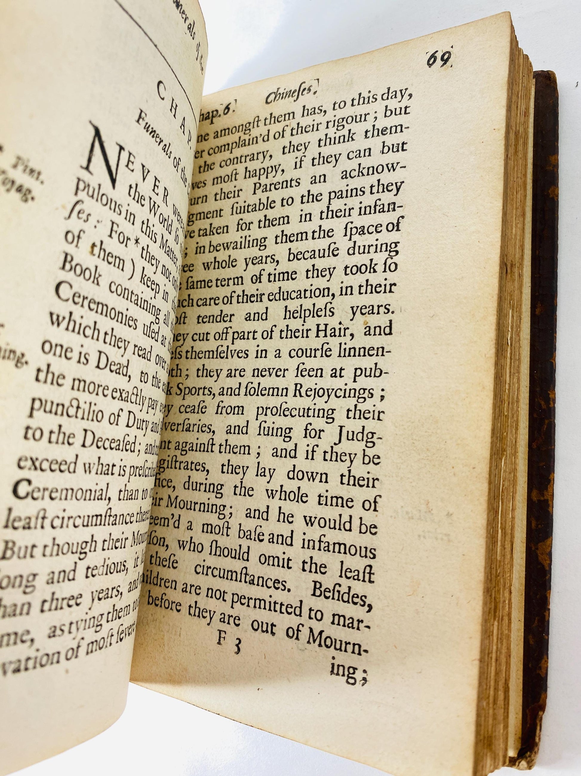 1683 Rites of Funeral Ancient and Modern in Use Through the Known World antique Paul Lorrain small leatherbound 17th-century vintage book