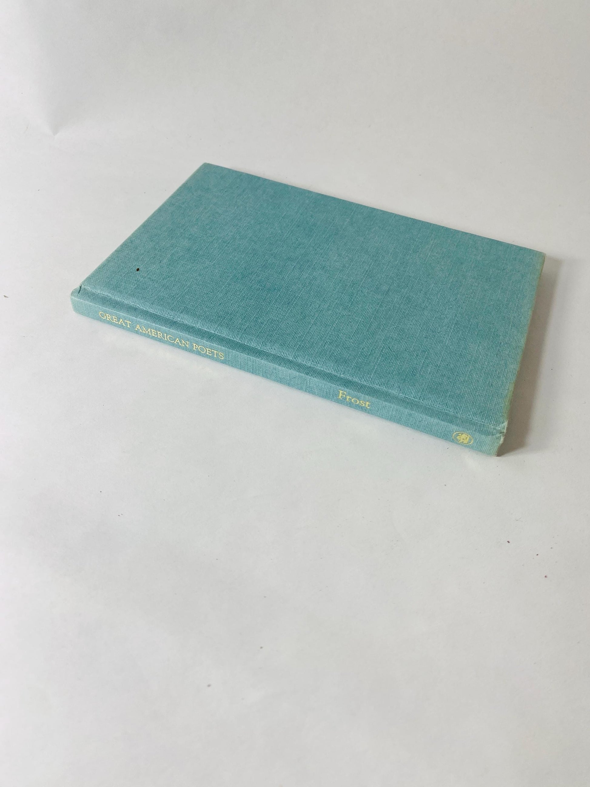Poetry of Robert Frost vintage book of poems circa 1986 EARLY PRINTING home decor Rural Life Pulitzer Prize Road Less Traveled