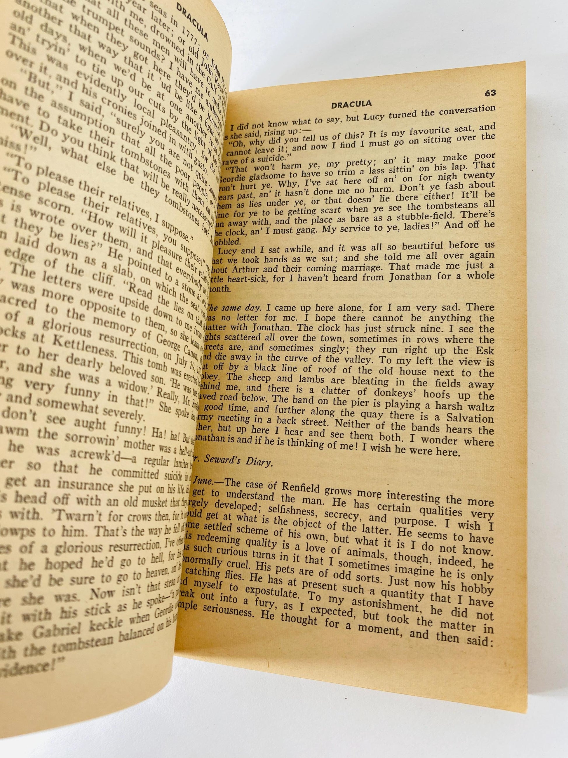 Dracula vintage Airmont paperback book by Bram Stoker circa 1965 collector gift Gothic gift emo goth. Black blue home decor