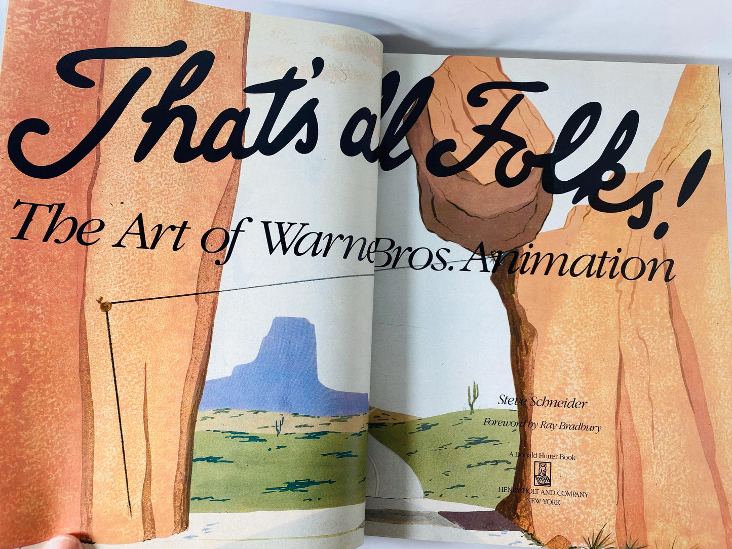 That’s All Folks The Art of Warner Bros Animation Steve Schneider vintage 1988 First Edition Hardcover Looney Tunes Cartoon Art Book
