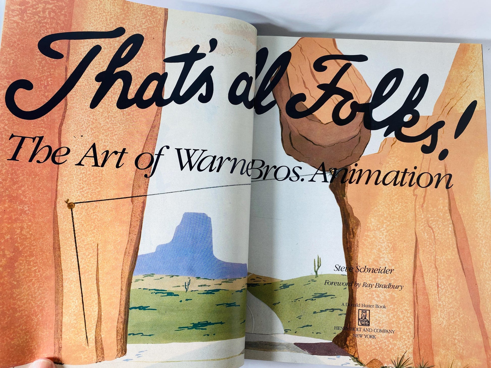 That’s All Folks The Art of Warner Bros Animation Steve Schneider vintage 1988 First Edition Hardcover Looney Tunes Cartoon Art Book
