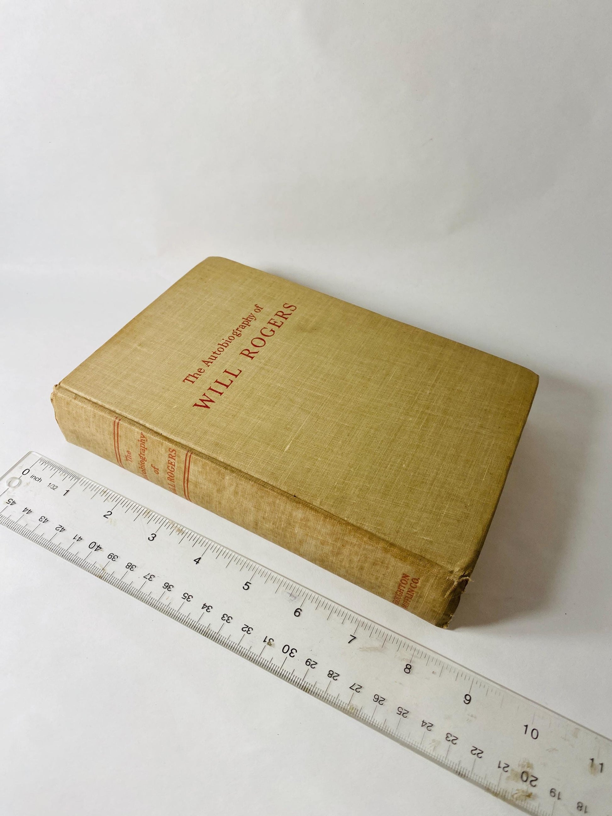 1949 Autobiography of Will Rogers vintage book by Donald Day Humorist Cowboy Philosopher