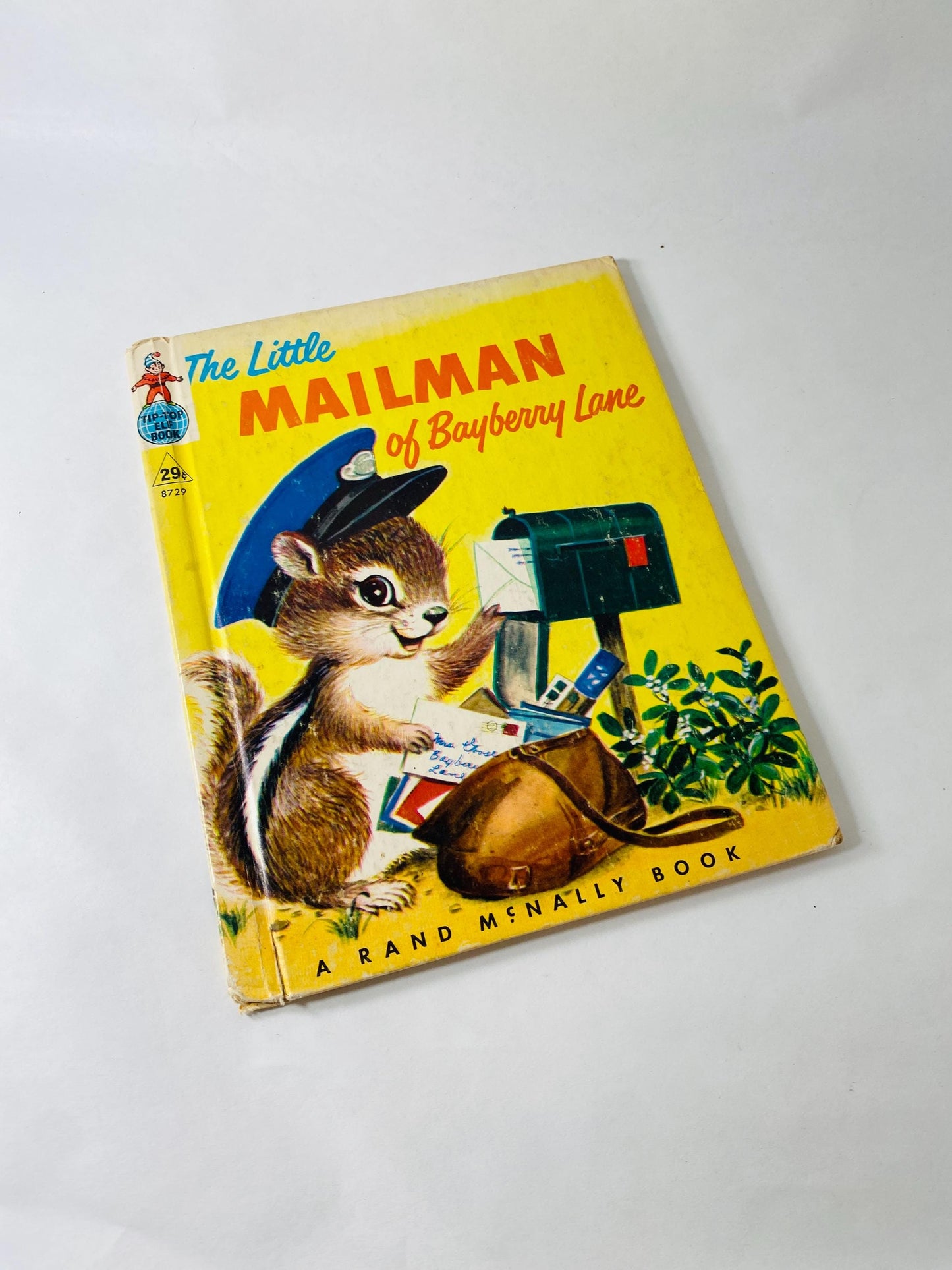 1952 Little Mailman of Bayberry Lane Vintage Rand McNally Book Tip Top Elf children's book by Ian Munn illustrated Elizabeth Webbe squirrel