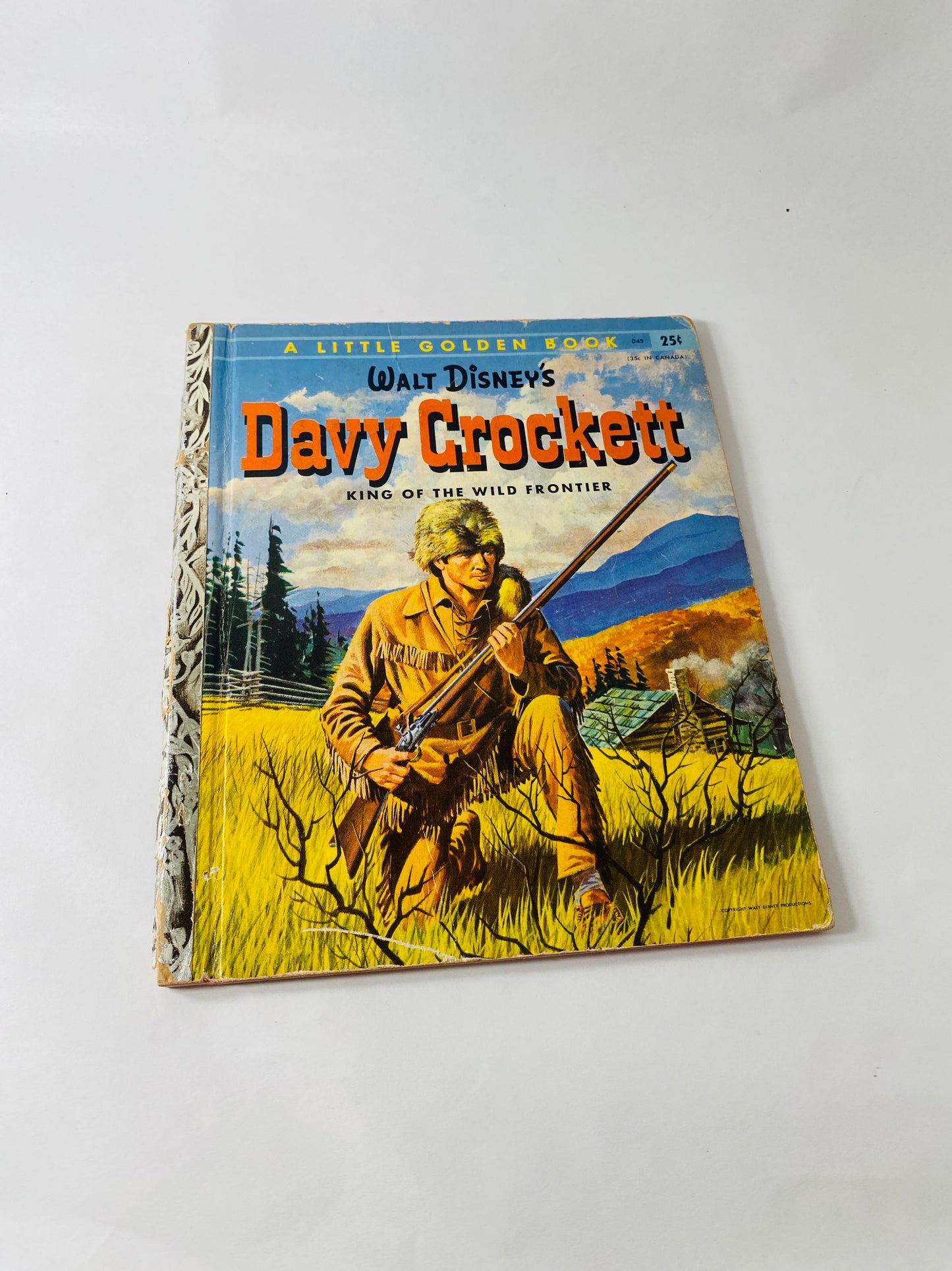 Davy Crockett vintage Little Golden Book circa 1955 Walt Disney