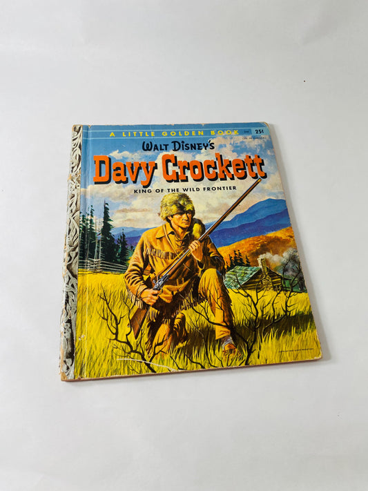 Davy Crockett vintage Little Golden Book circa 1955 Walt Disney