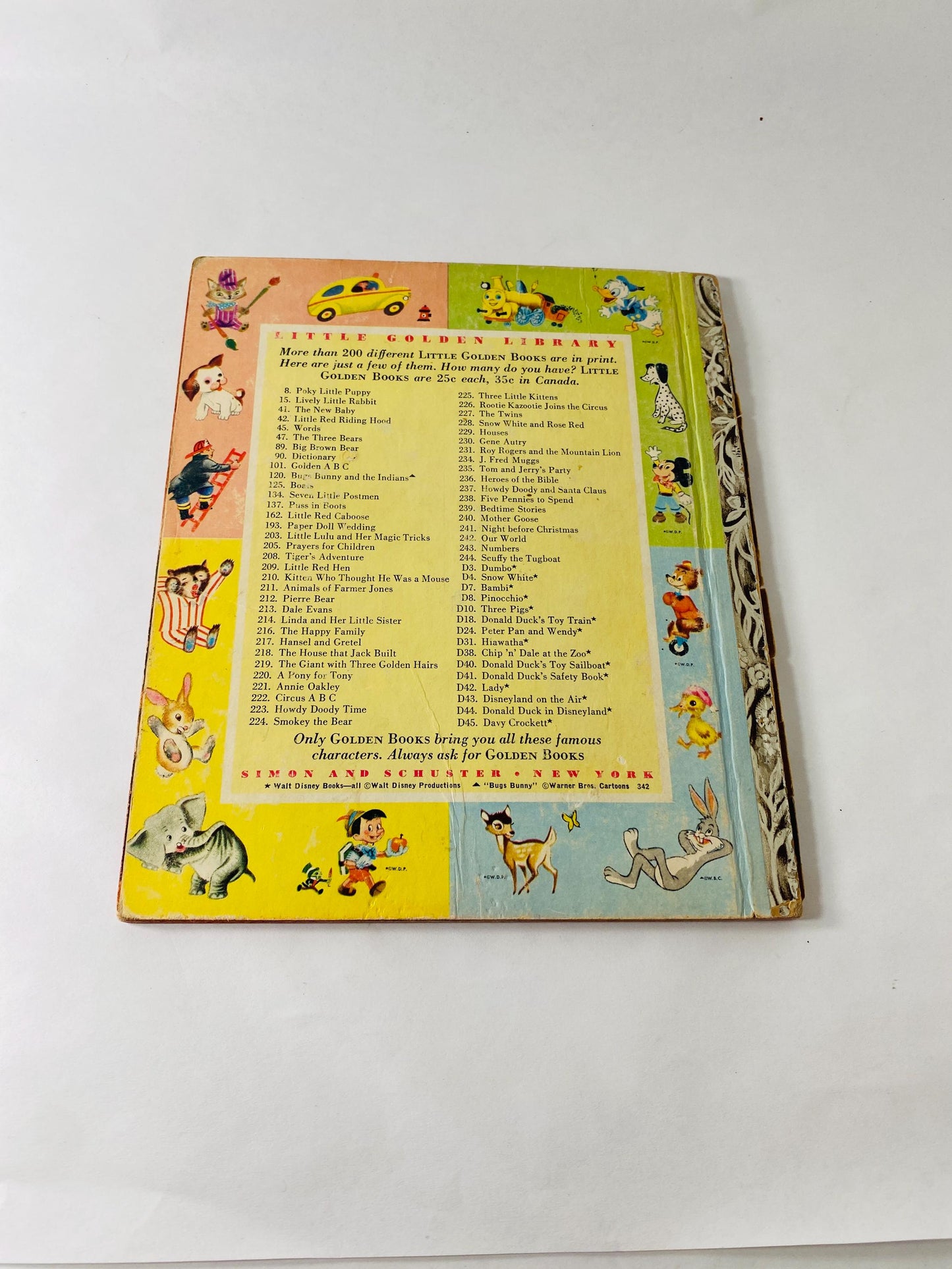 Davy Crockett vintage Little Golden Book circa 1955 Walt Disney