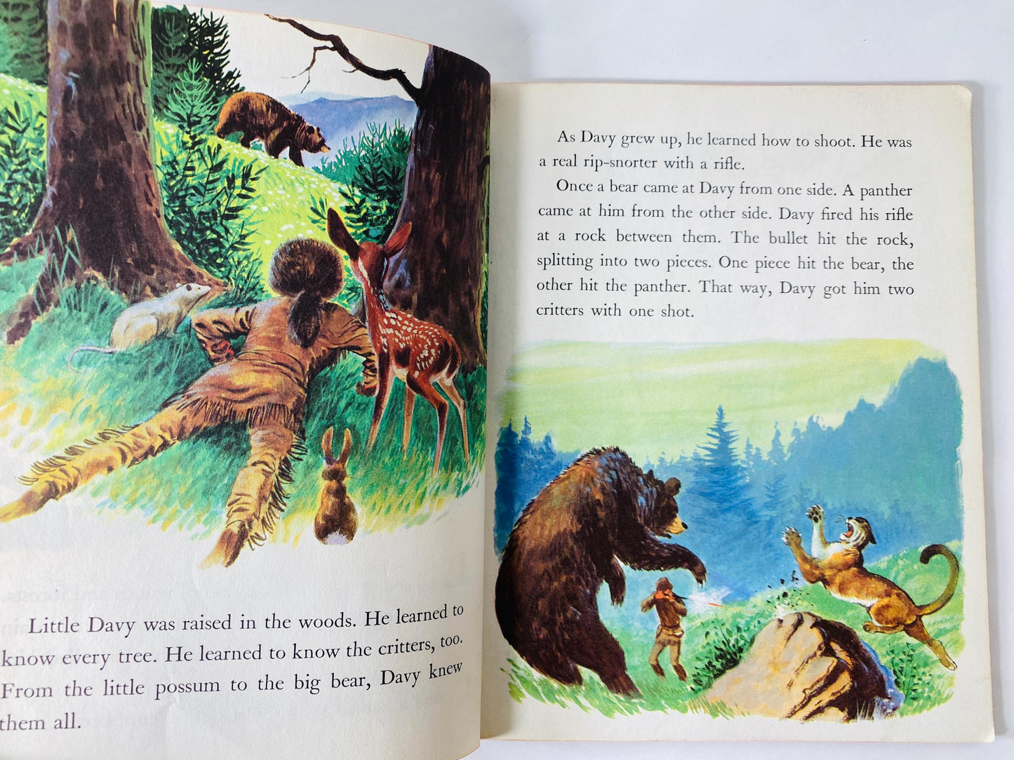 Davy Crockett vintage Little Golden Book circa 1955 Walt Disney
