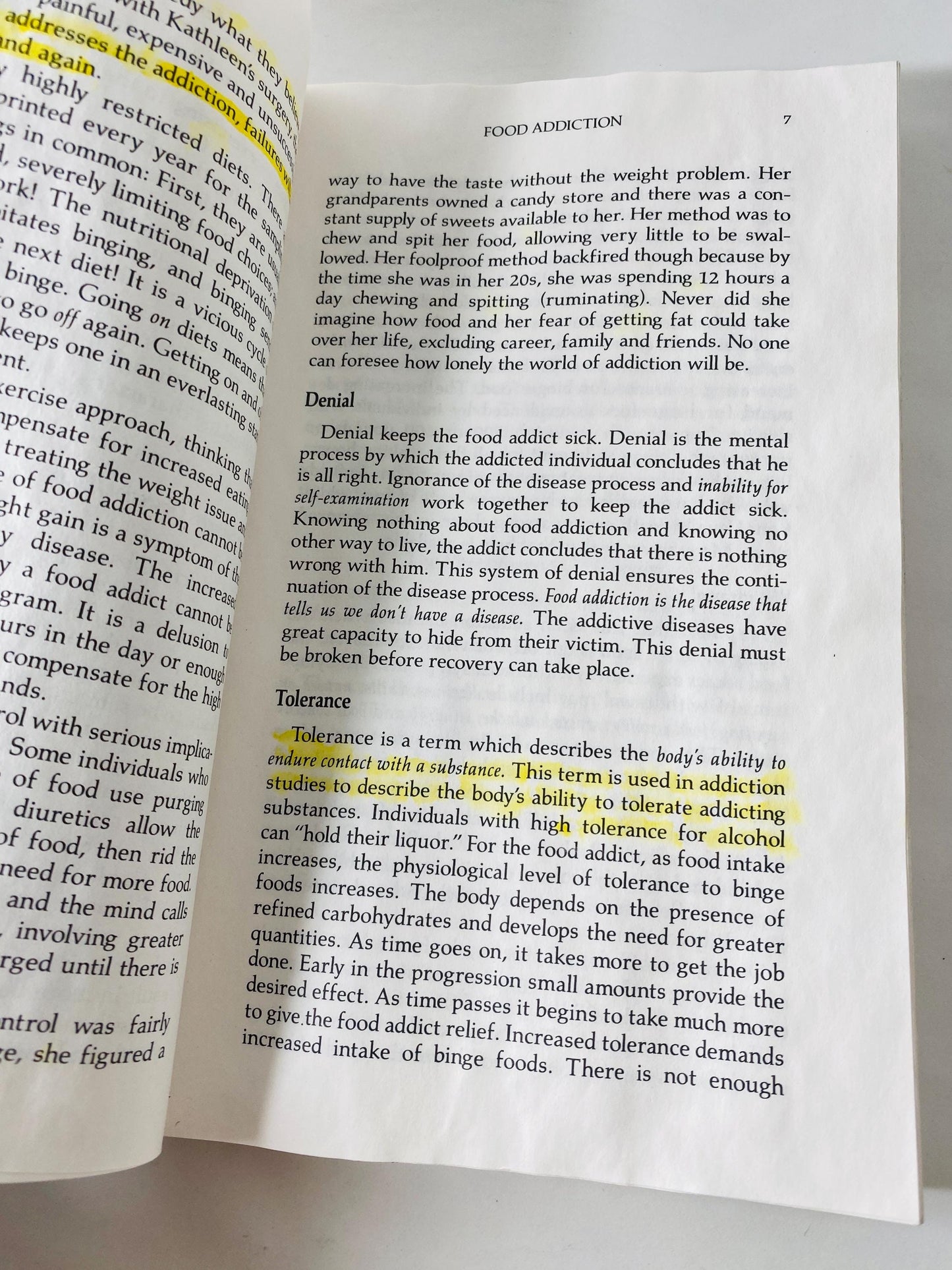Food Addiction Overeaters Anonymous vintage paperback book by Kay Sheppard 12 steps circa 1989 OA AA