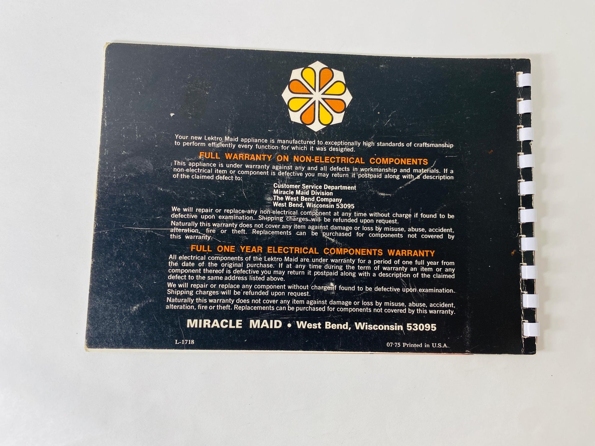 Vintage 1975 Lektro Maid instructions recipe booklet, Miracle Maid West Bend Electric Skillet Manual, Retro Cookbook kitchen collectible