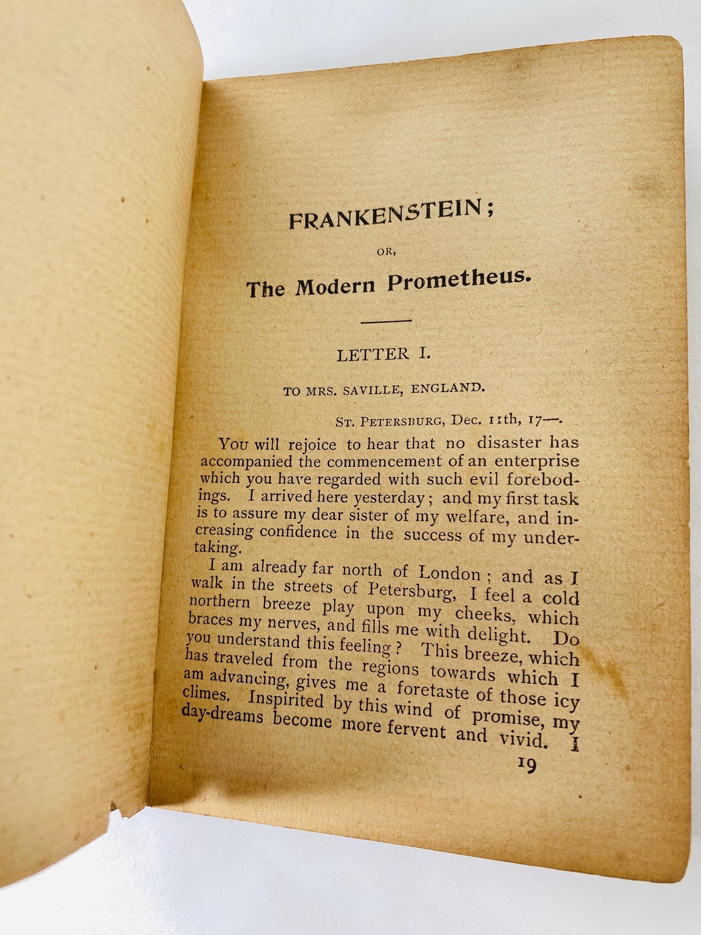 1895 Frankenstein by Mary Shelley vintage book Homewood Publishing Modern Prometheus Rare Christmas antique gift