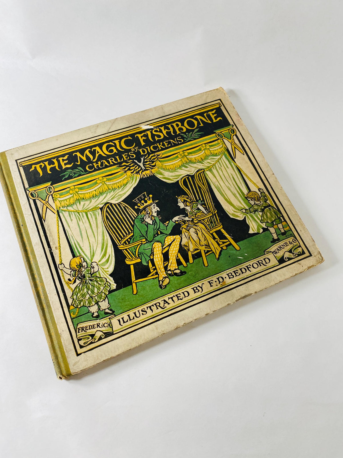 1920s Magic Fishbone vintage Charles Dickens illustrated antique Children’s Book Stocking stuffer children's gift.