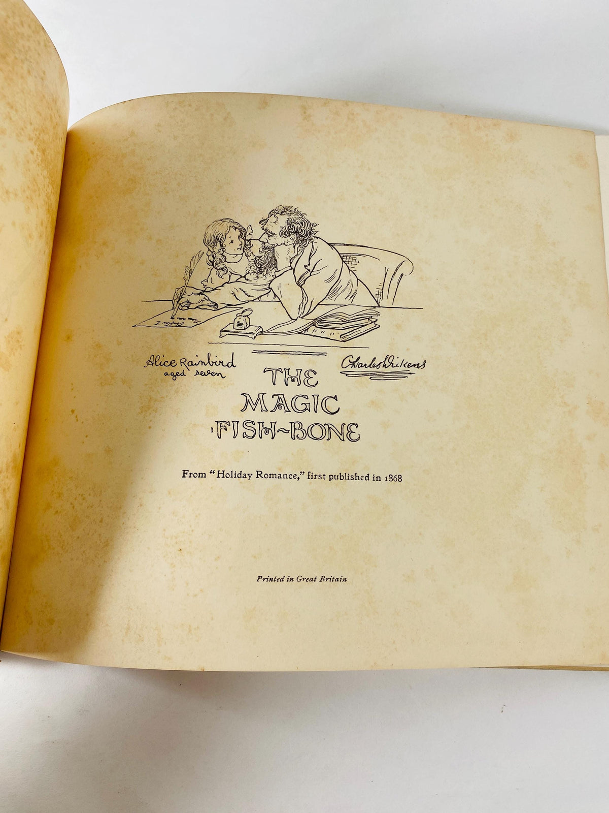 1920s Magic Fishbone vintage Charles Dickens illustrated antique Children’s Book Stocking stuffer children's gift.
