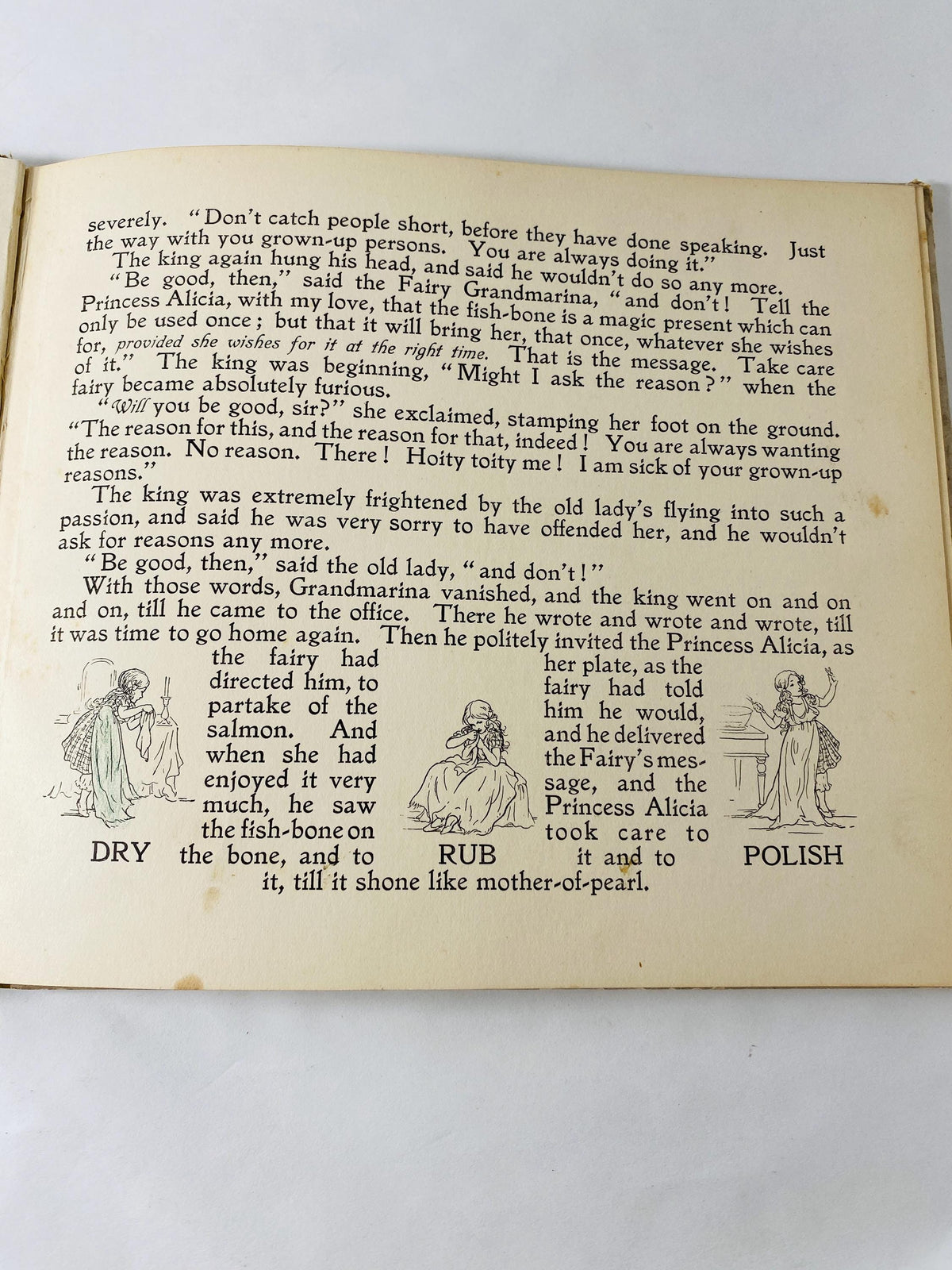 1920s Magic Fishbone vintage Charles Dickens illustrated antique Children’s Book Stocking stuffer children's gift.
