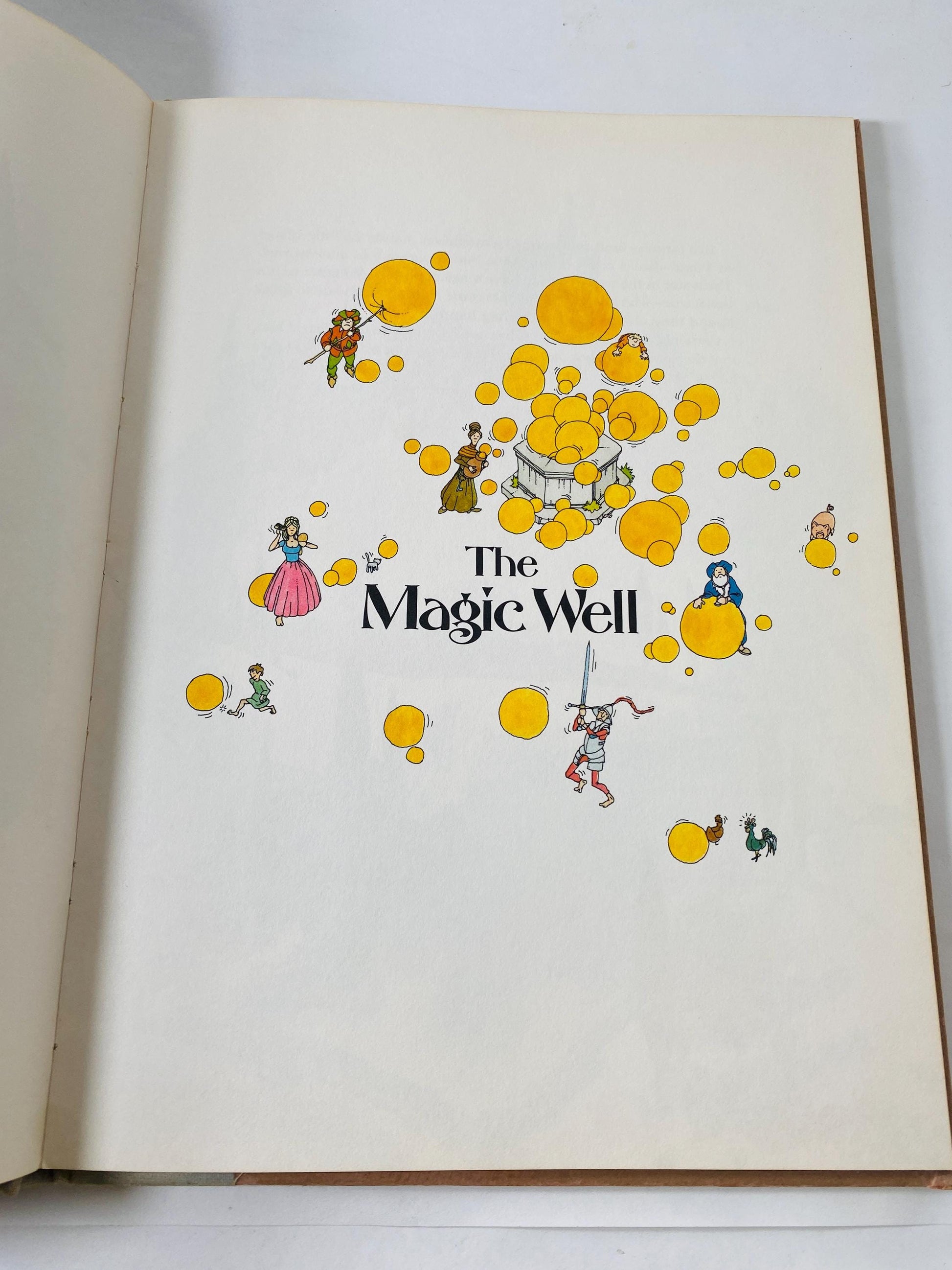 Magic Well vintage children's book by Piero Ventura circa 1976 with allegories book pipelines and industrialism. Data Centers
