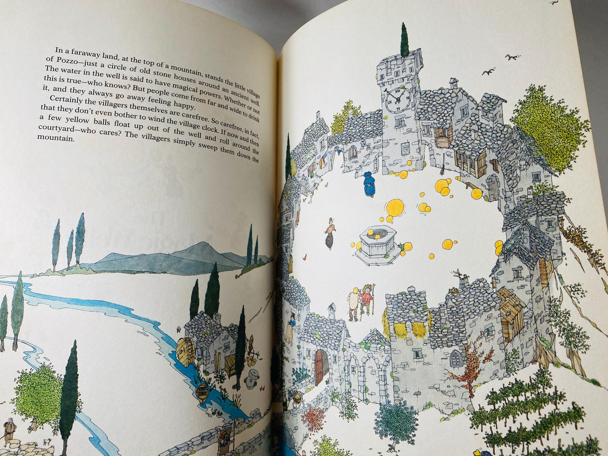 Magic Well vintage children's book by Piero Ventura circa 1976 with allegories book pipelines and industrialism. Data Centers