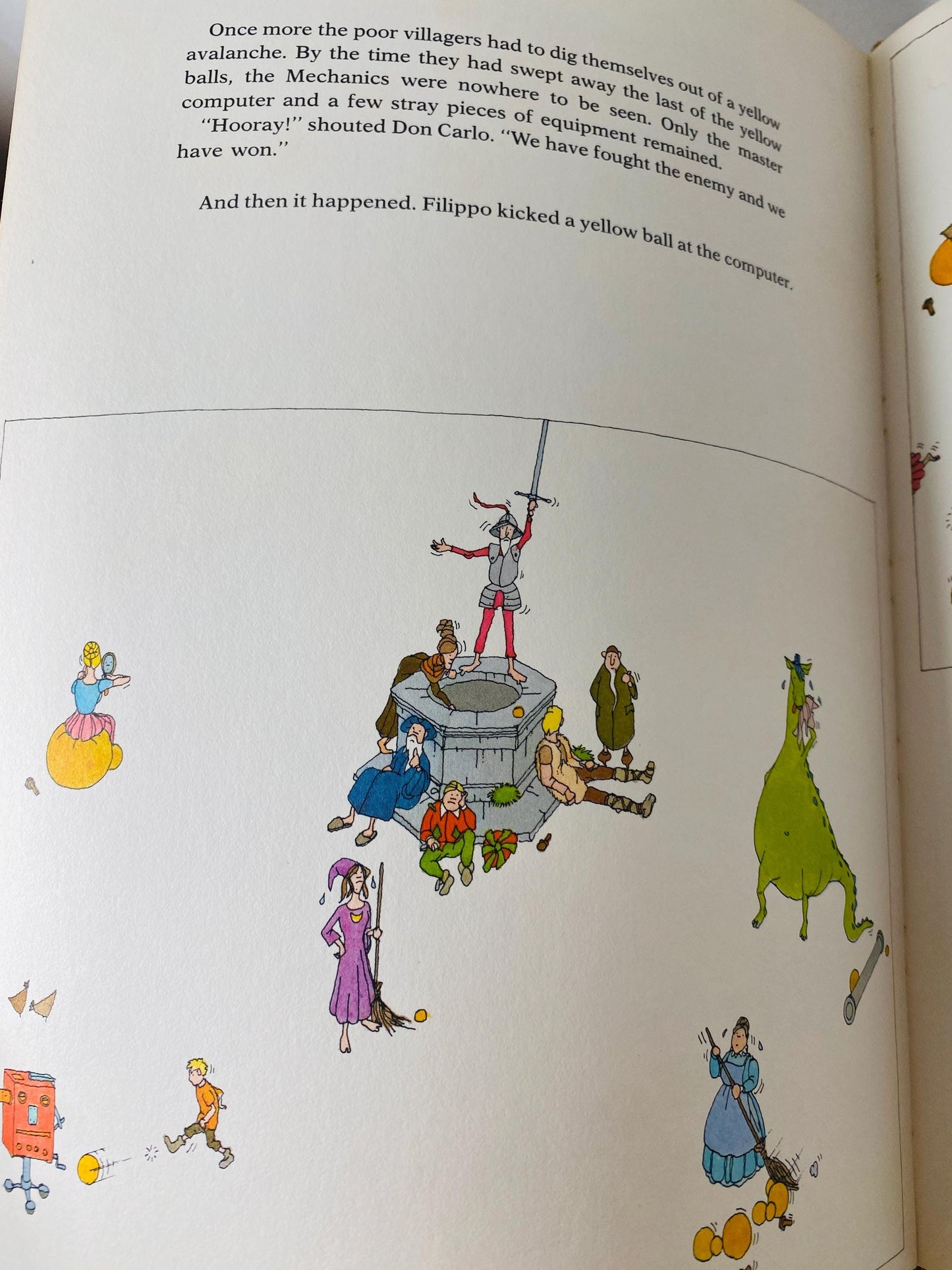 Magic Well vintage children's book by Piero Ventura circa 1976 with allegories book pipelines and industrialism. Data Centers