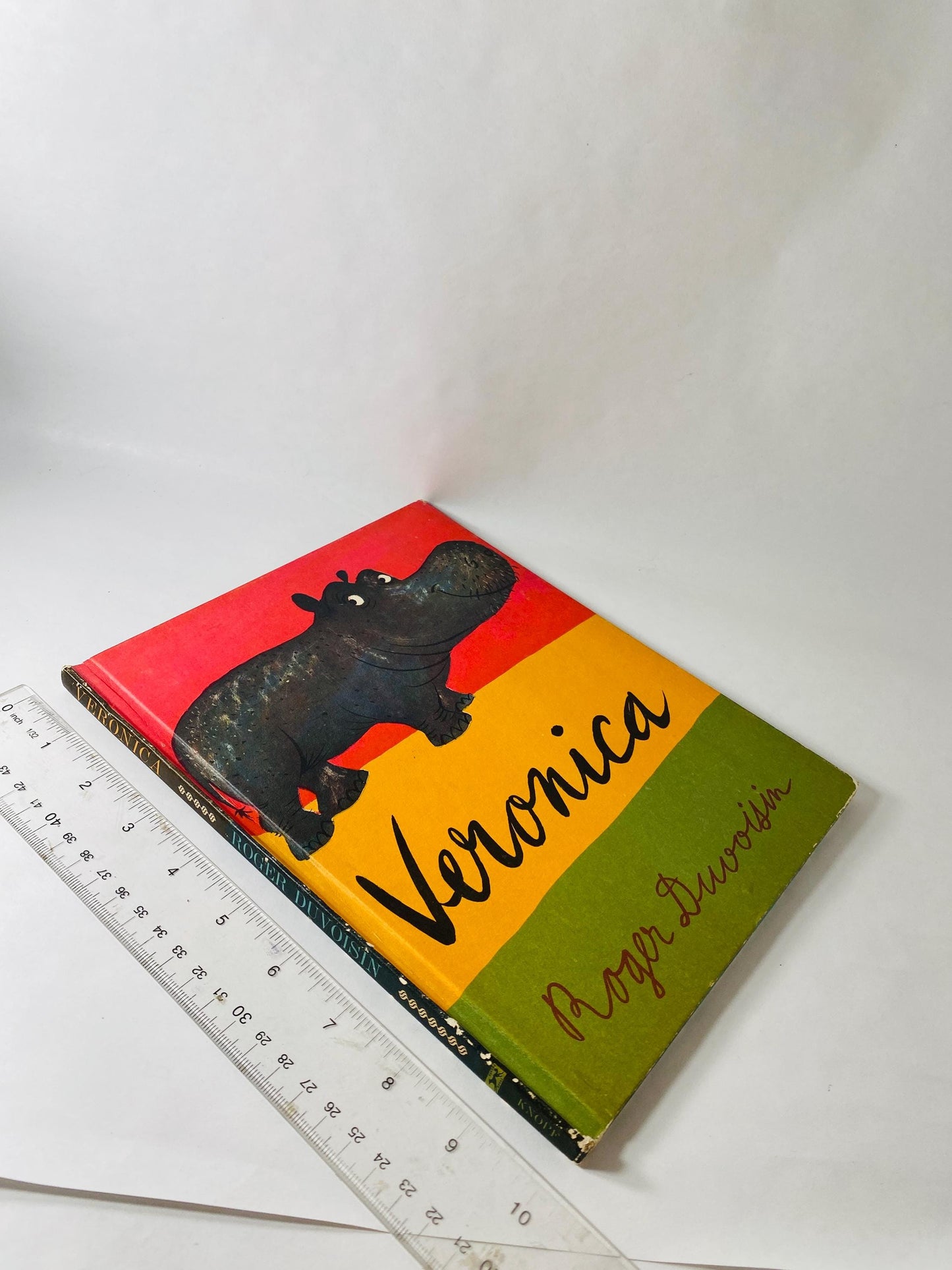 Veronica vintage Weekly Reader children's book by Roger Duvoisin circa 1961 about a hippopotamus who wants to stand out from the herd