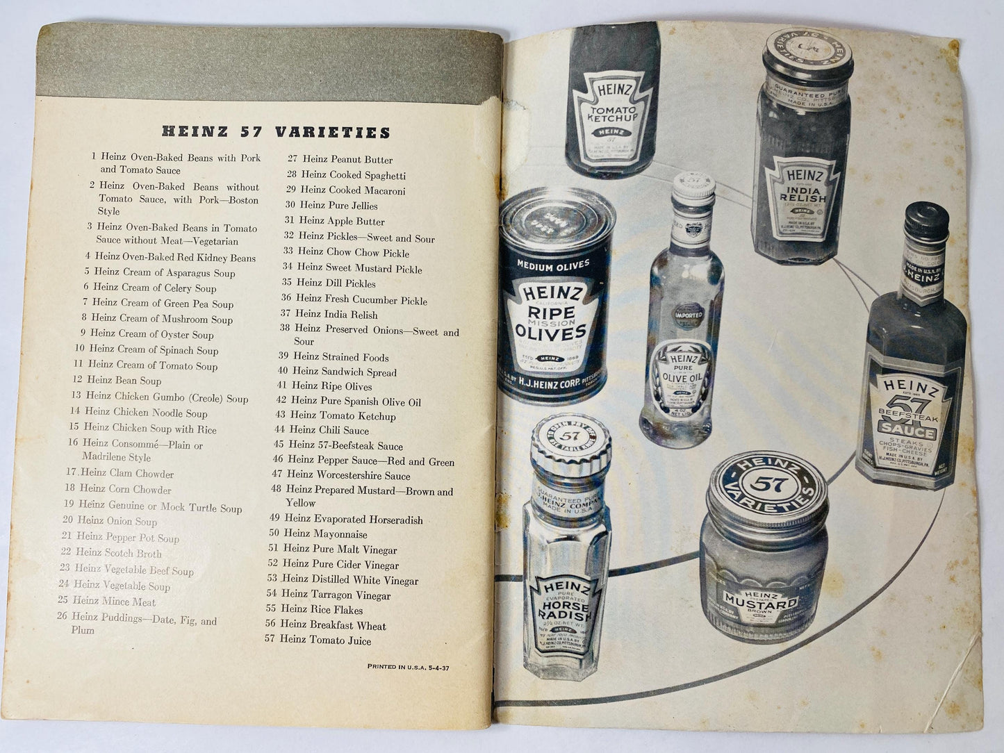 1937 Heinz Book of Quantity Recipes and Menus Vintage Advertising Cookbook Restaurant Recipes for 25–50