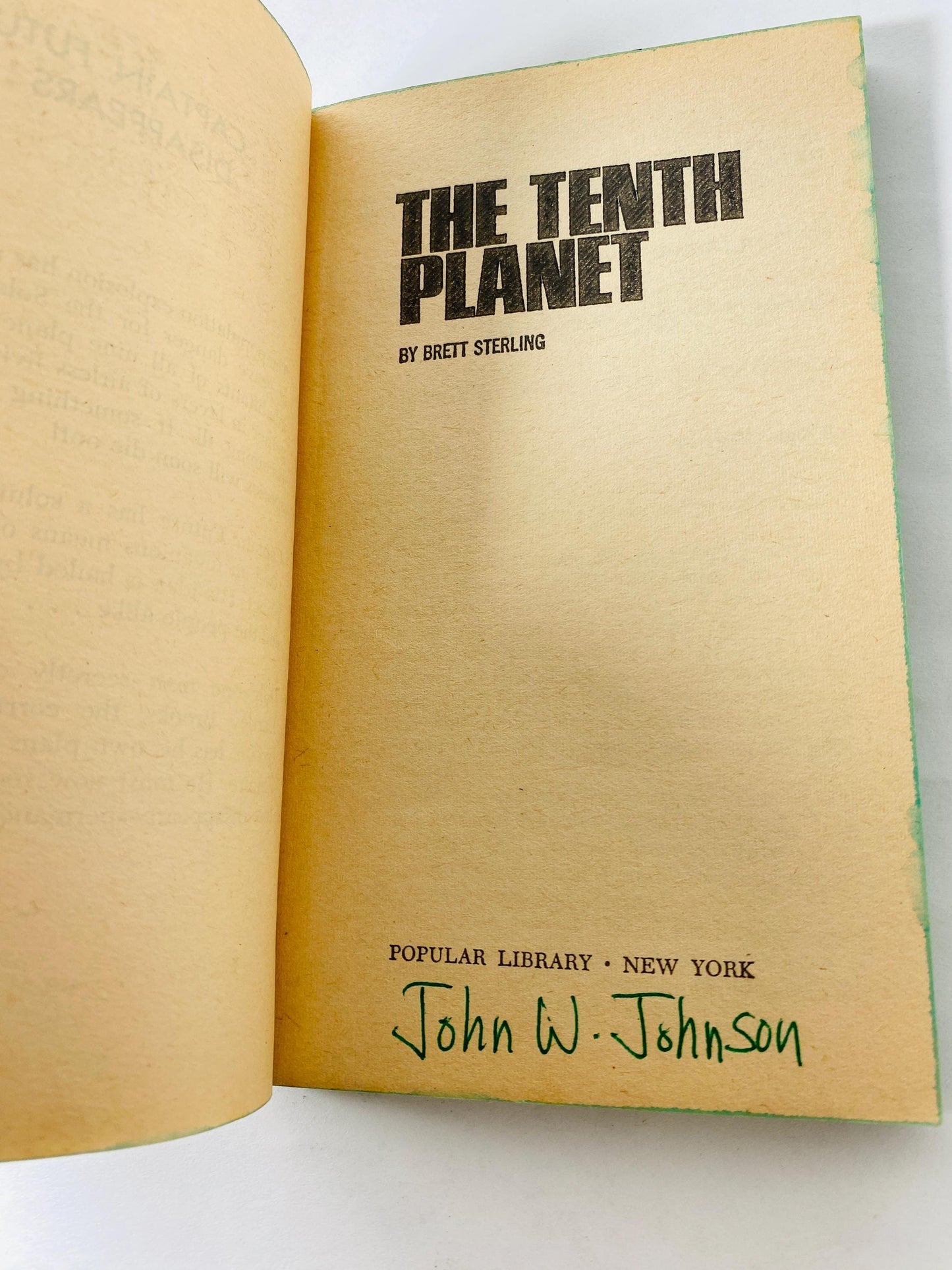 1969 Tenth Planet Brett Sterling Captain Future Vintage Sci Fi Paperback Popular Library Pulp Cover book vintage science fiction