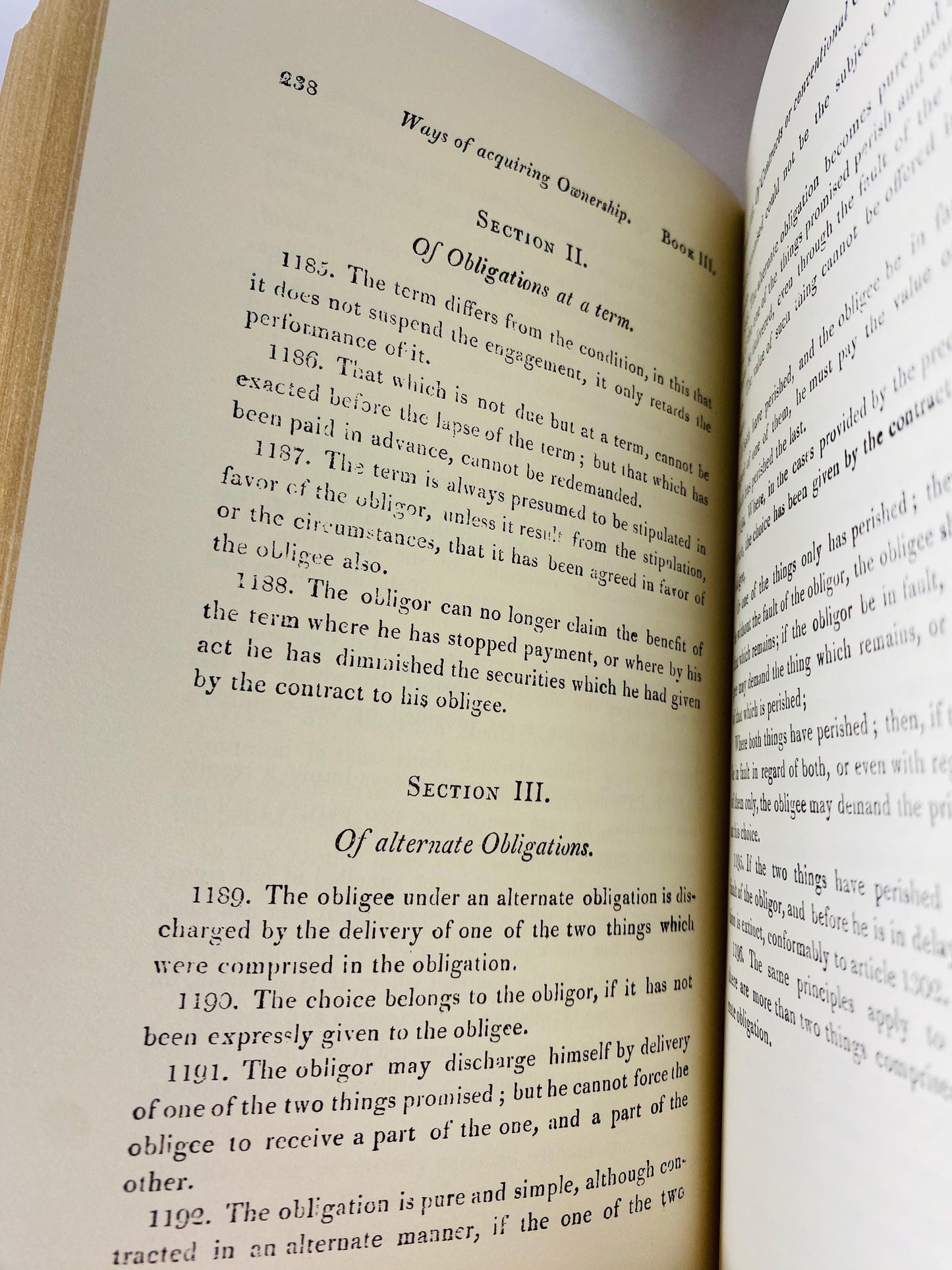 Code Napoleon by Bryant Barrett Leather Bound Legal Book with Gilt Pages Vintage Lawyer Gift