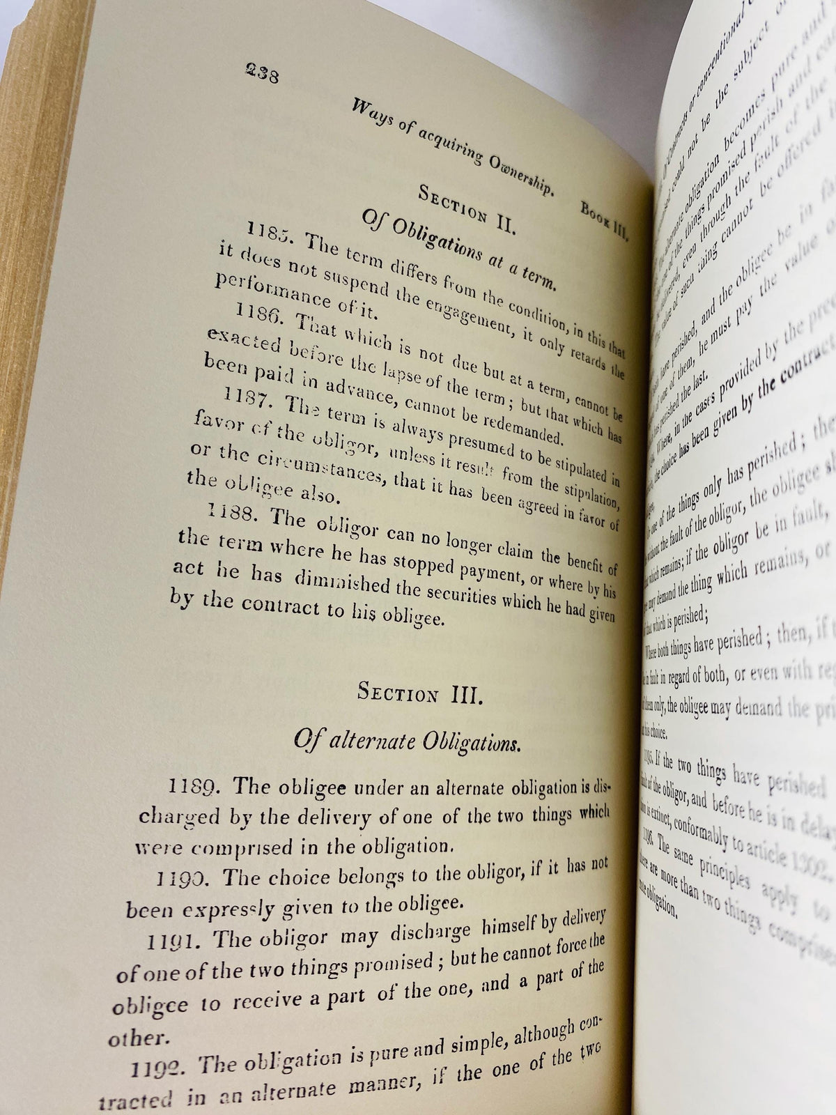 Code Napoleon by Bryant Barrett Leather Bound Legal Book with Gilt Pages Vintage Lawyer Gift