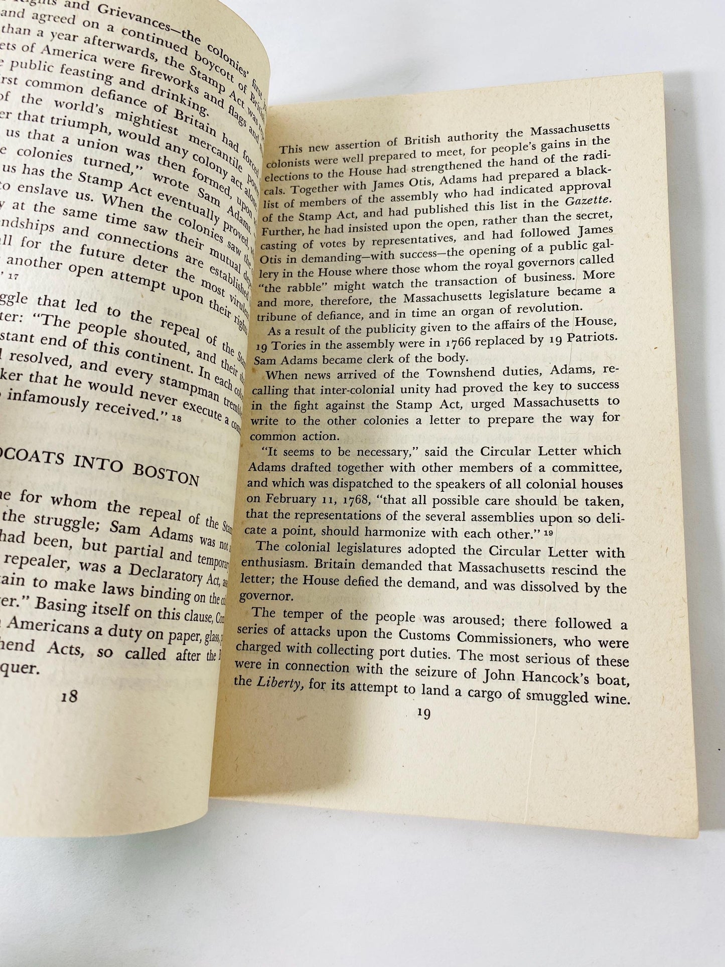 1946 Samuel Adams Selections from His Writings American Revolution History vintage philosophy paperback book